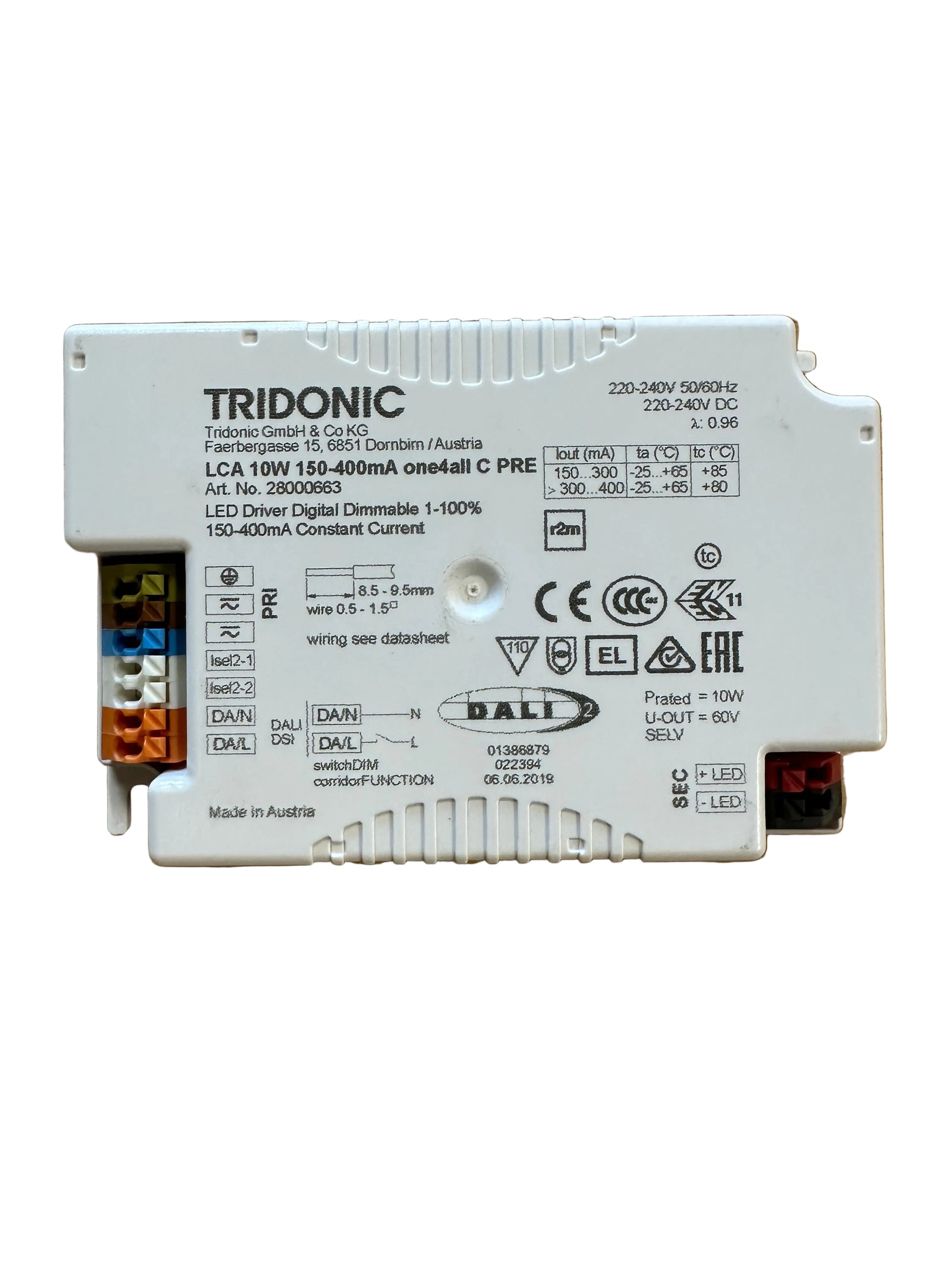 Tridonic 28000663 LCA 10W 150-400mA one4all C PRE - LED Retro