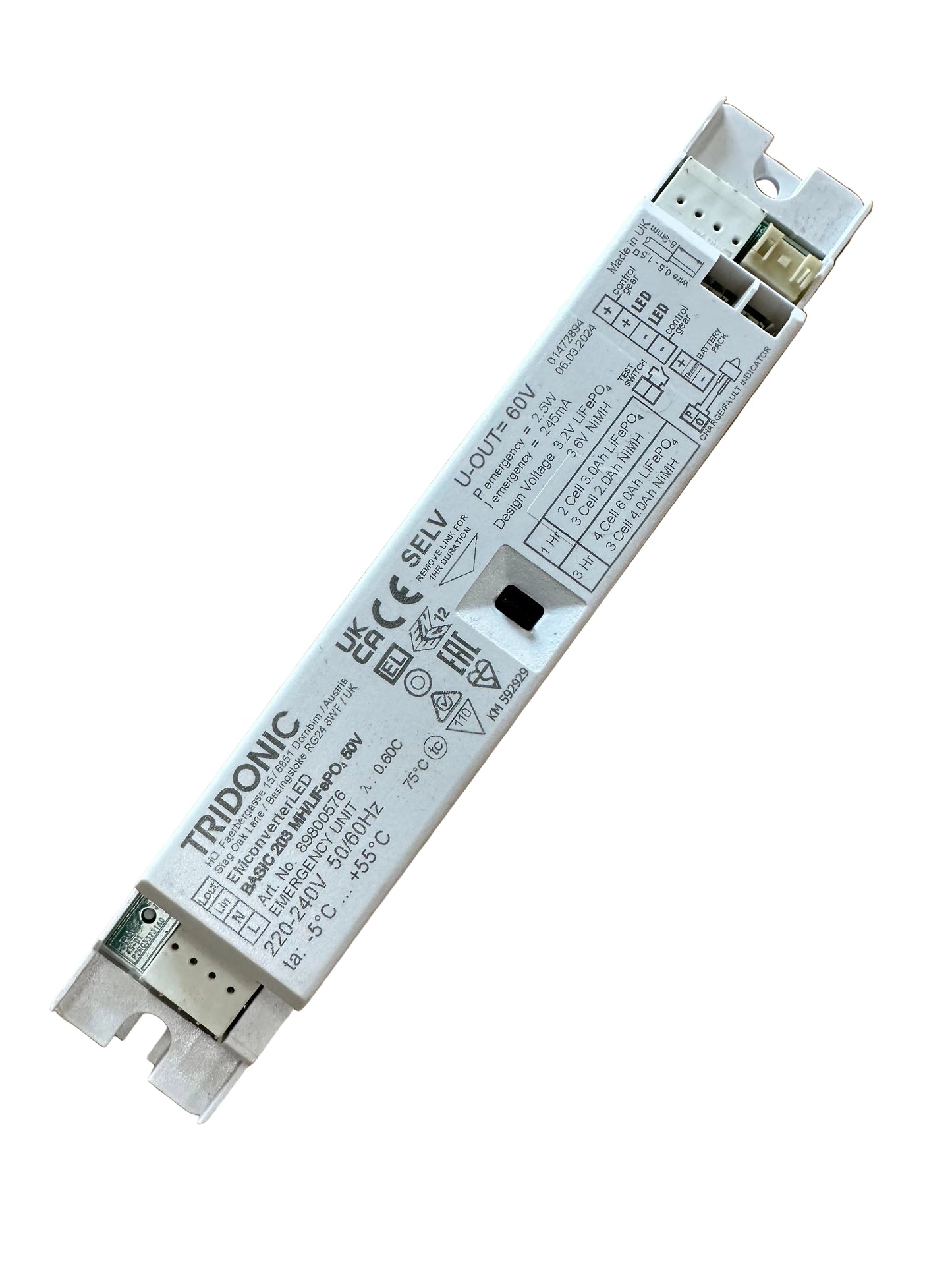 Tridonic 89800576 EMconverterLED BASIC 203 MH/LiFePO4 50V - LED Retro