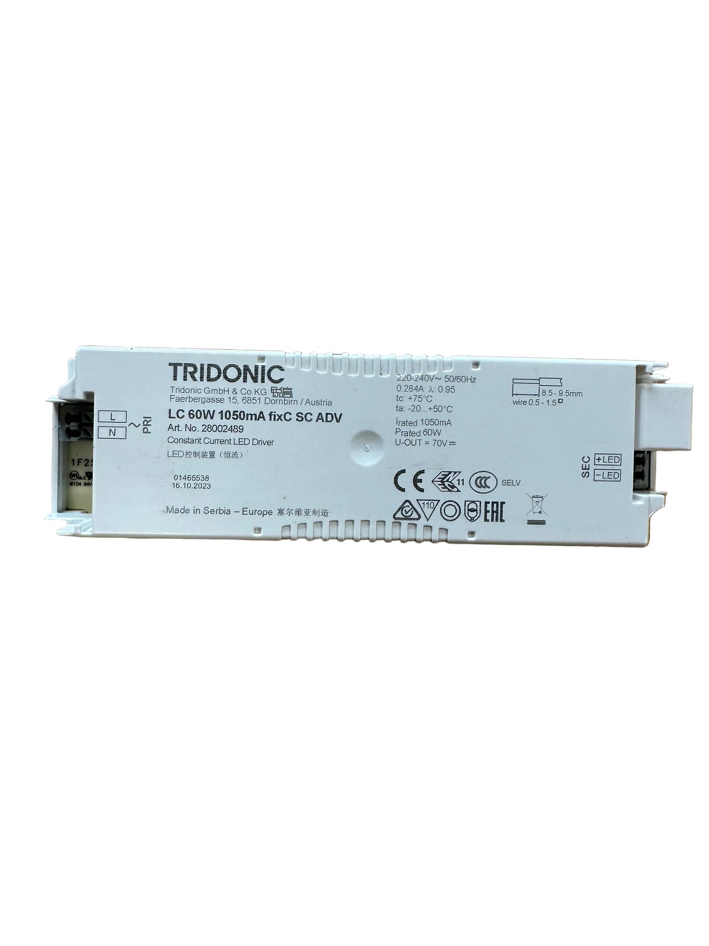 Tridonic 28002489 LC 60W 1050mA fixC SC ADV - LED Retro