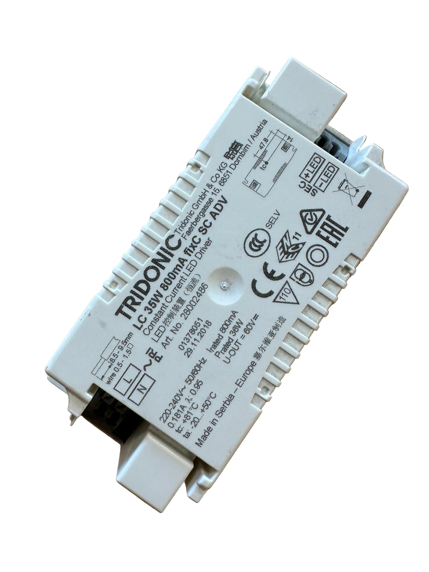Tridonic 28002486 LC 35W 800mA fixC SC ADV - LED Retro