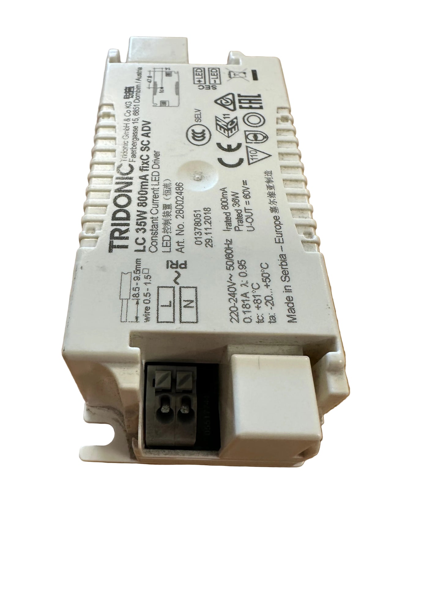 Tridonic 28002486 LC 35W 800mA fixC SC ADV - LED Retro