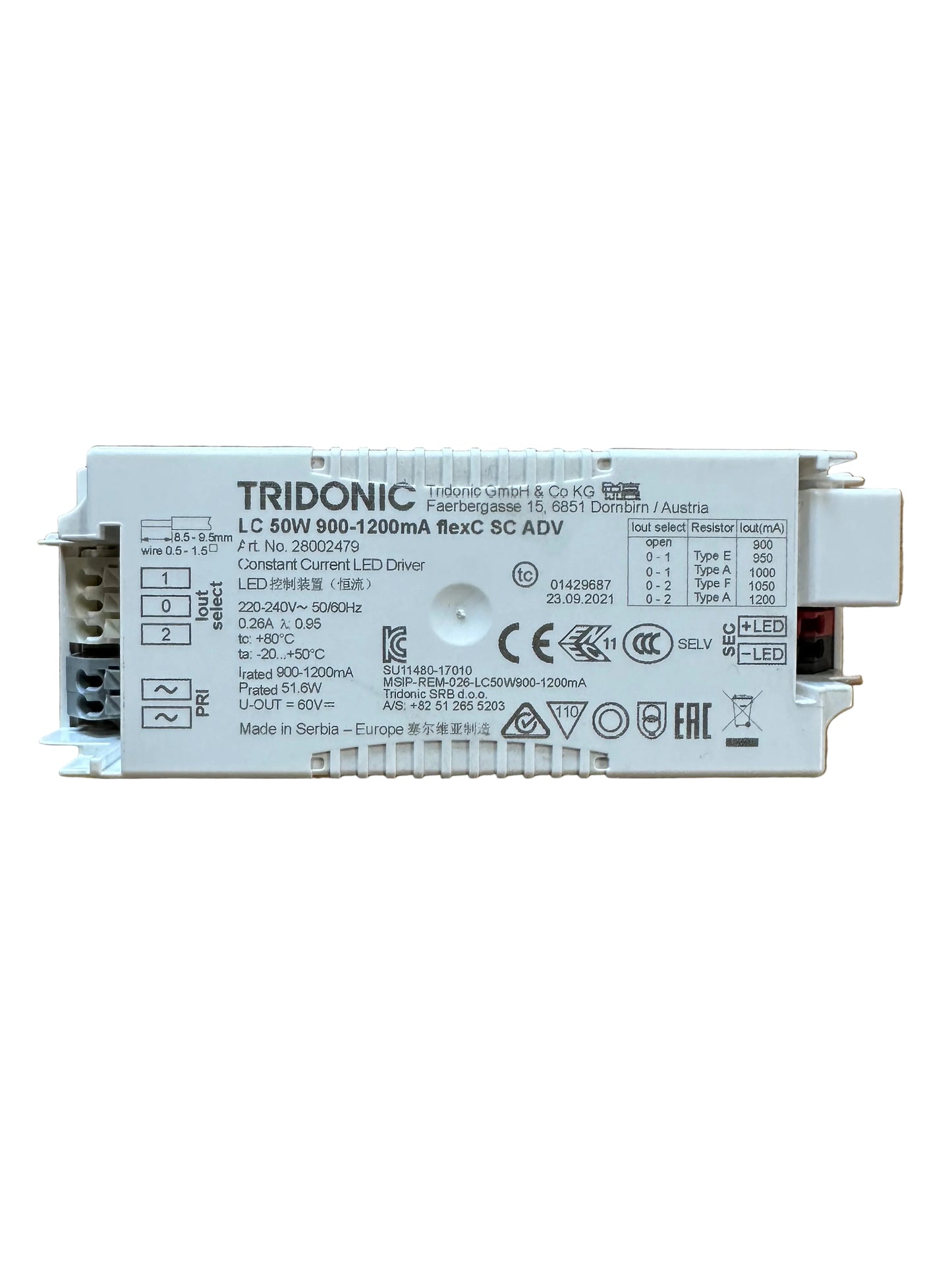 Tridonic 28002479 LC 50W 900-1200mA flexC SC ADV - LED Retro