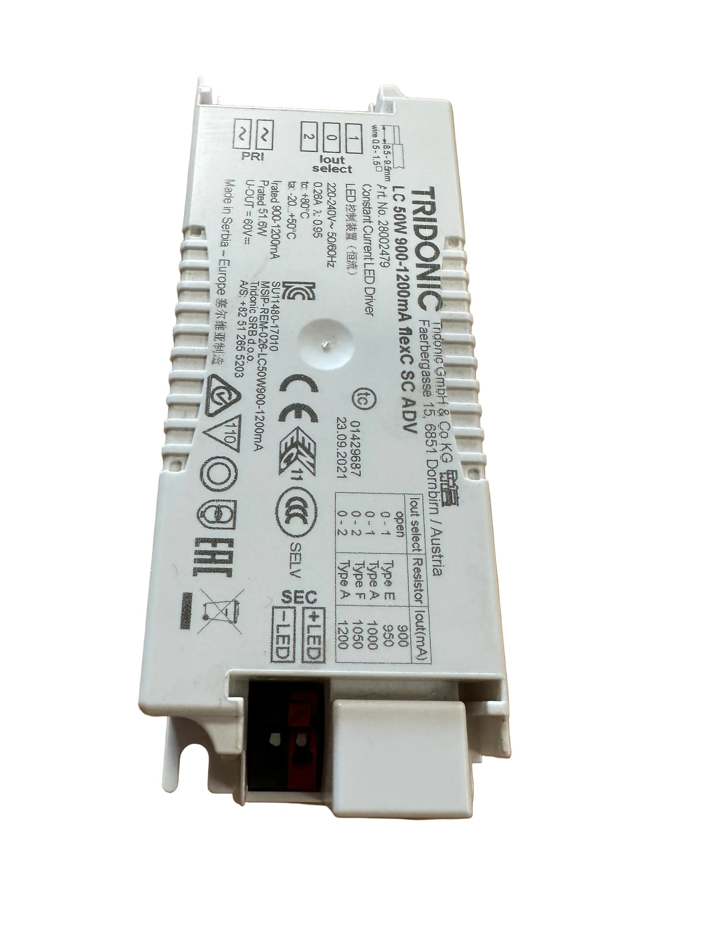 Tridonic 28002479 LC 50W 900-1200mA flexC SC ADV - LED Retro