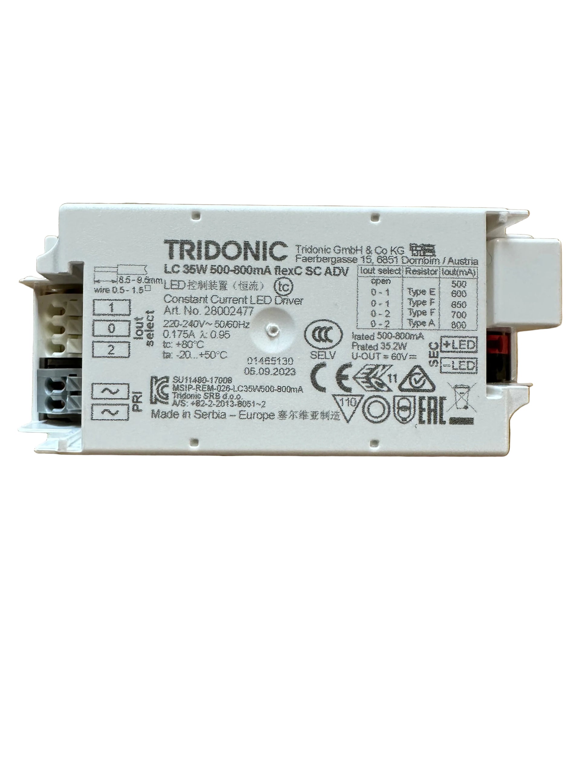 Tridonic 28002477 LC 35W 500-800mA flexC SC ADV - LED Retro