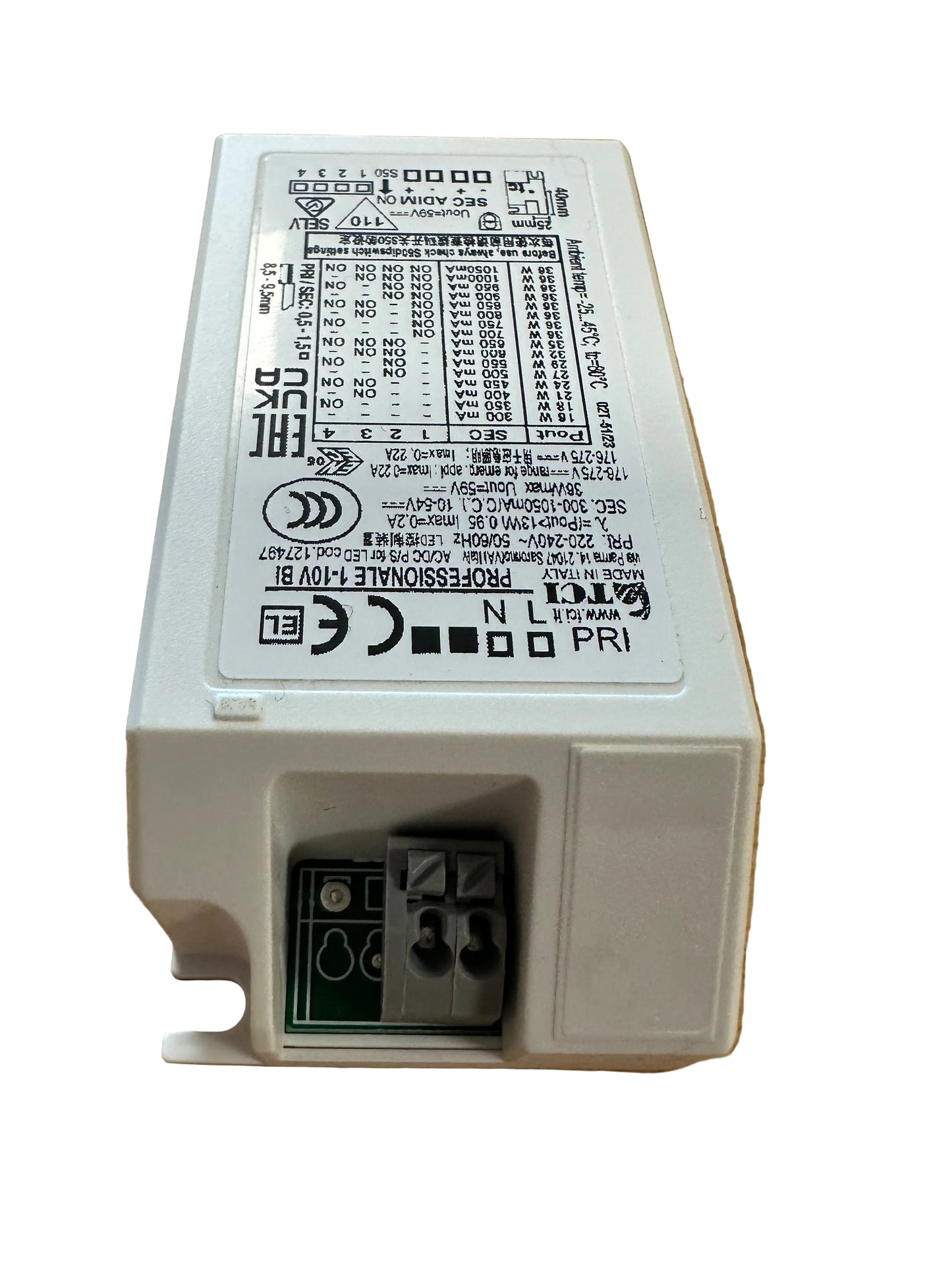 TCI PROFESSIONALE 1-10V BI - 127497 16-36W 1-10V Dimmable LED Driver - LED Retro