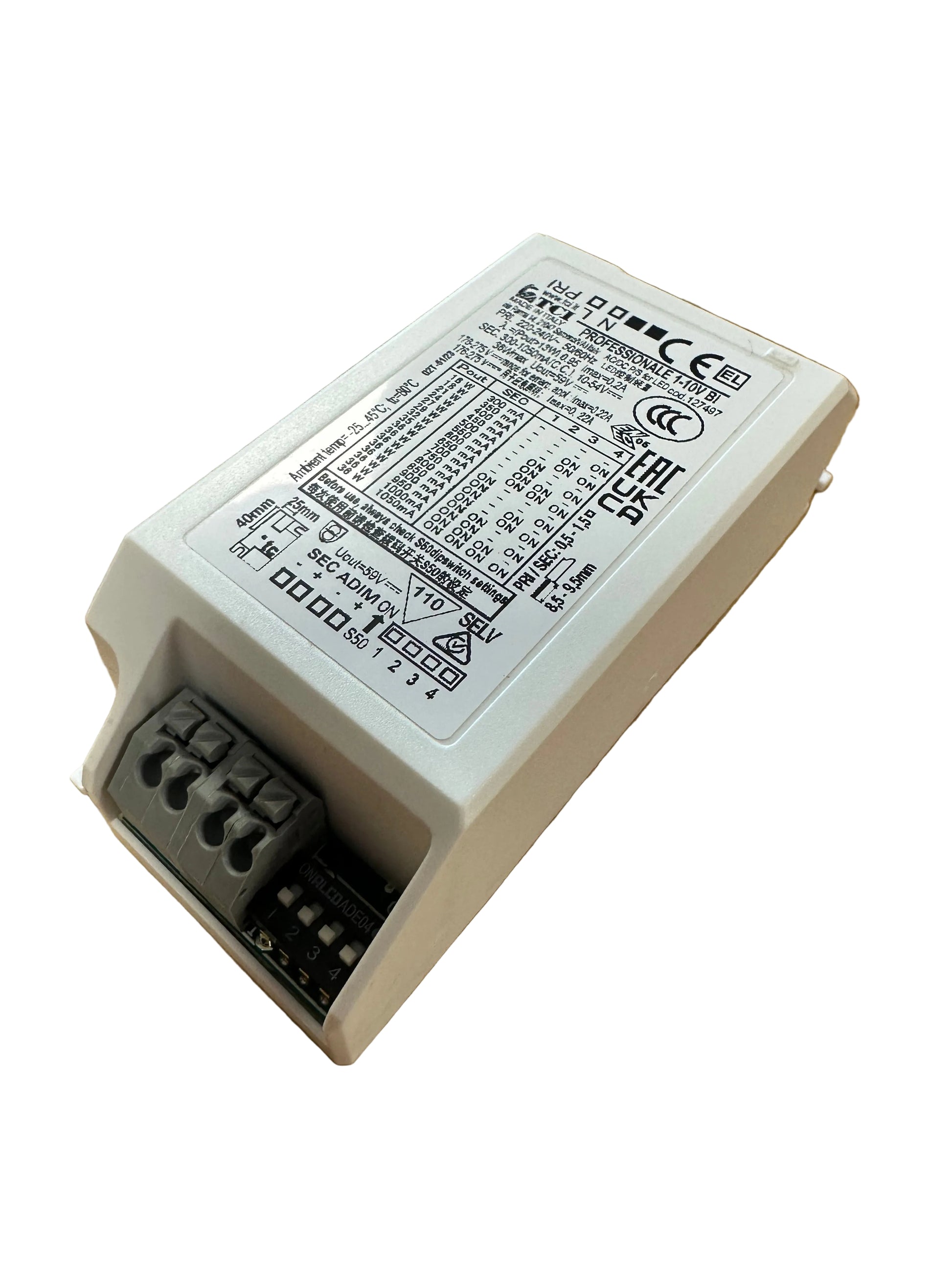 TCI PROFESSIONALE 1-10V BI - 127497 16-36W 1-10V Dimmable LED Driver - LED Retro