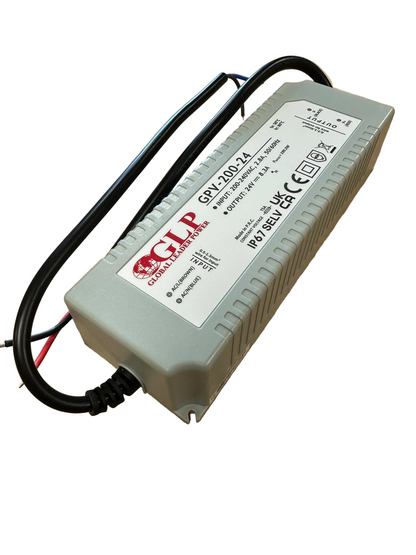 GLP GPV-200-24 199.2W 24V/8.3A CV IP67 LED Power Supply - LED Retro
