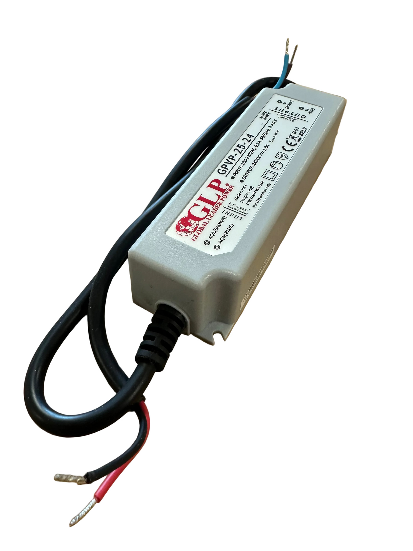 GLP GPVP-25-24 25W 24V/1A CV IP67 LED Power Supply - LED Retro
