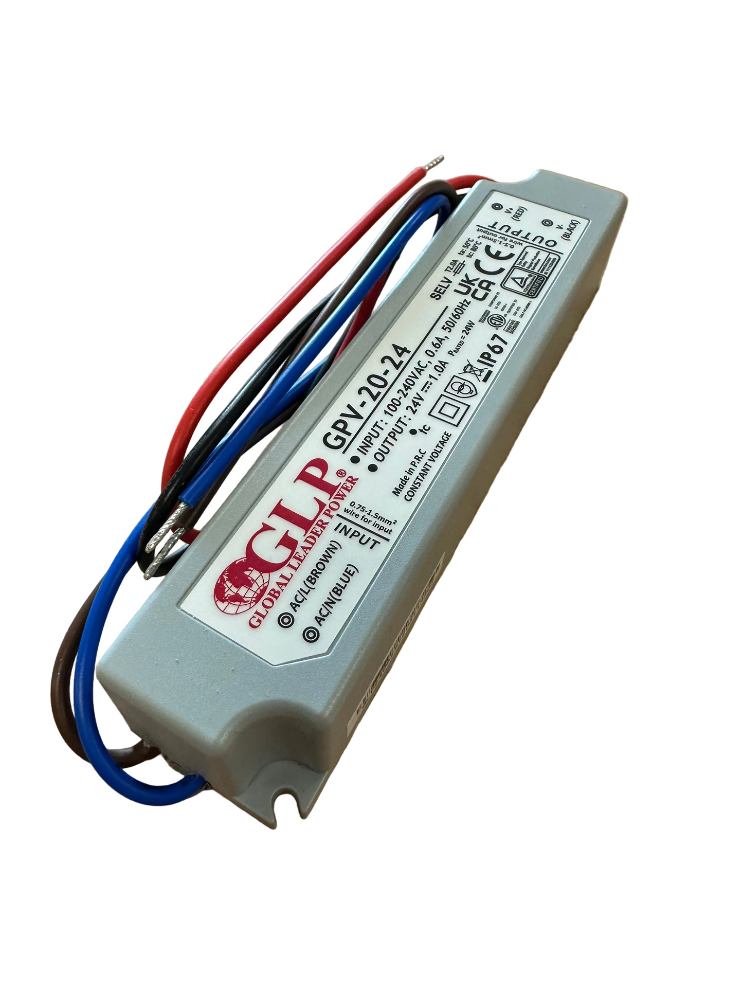 GLP GPV-20-24 24W 12V/1A IP67 LED Power Supply - LED Retro