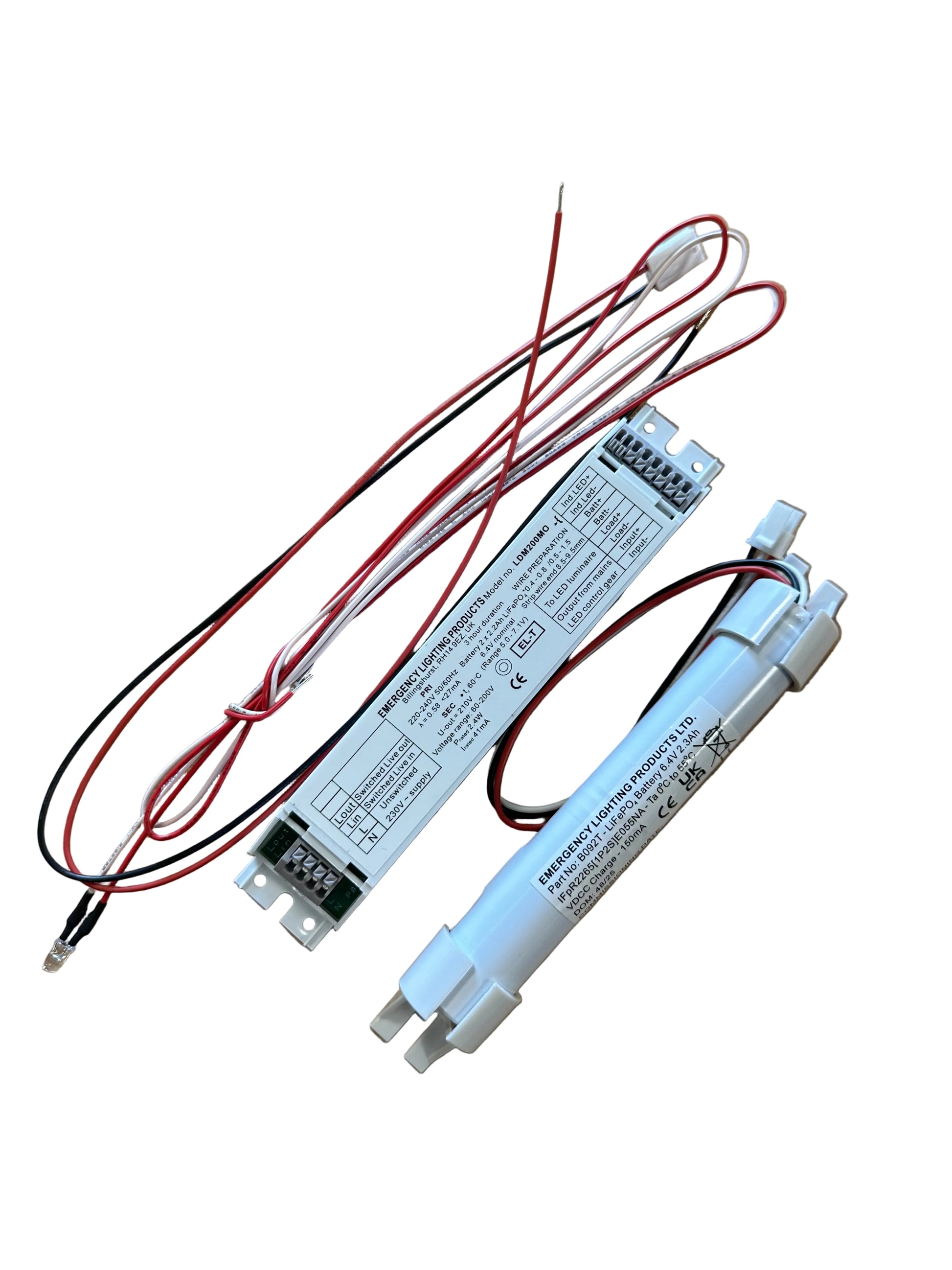ELP LDM200MO/K 60-200V (2.4W) Emergency Kit -  Inverter + LiFePO4 Battery - LED Retro