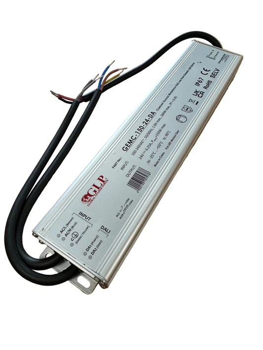 GEMC-150-24-DA 150W 24V 6.25A IP67 DALI2 - Push Dim Dimmable LED Driver -LED Retro