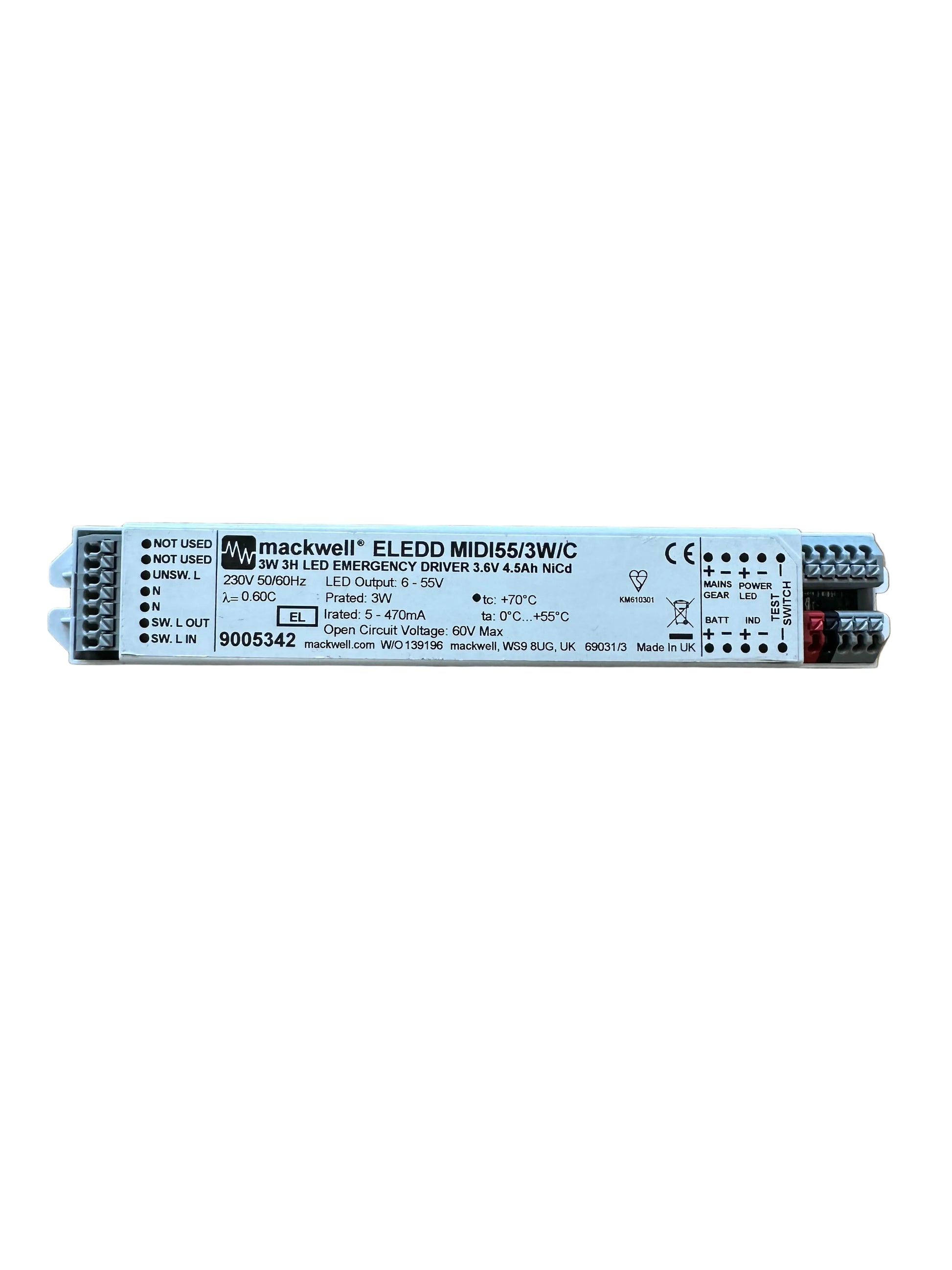 Mackwell ELEDD MIDI55/3W/C 9005342 - 3W 6-55V Emergency Module - LED Retro