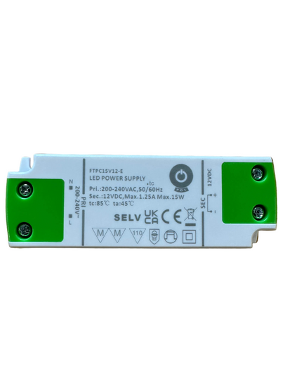 POS Power FTPC15V12-E 15W 12V/1.25A LED Power Supply - LED Retro