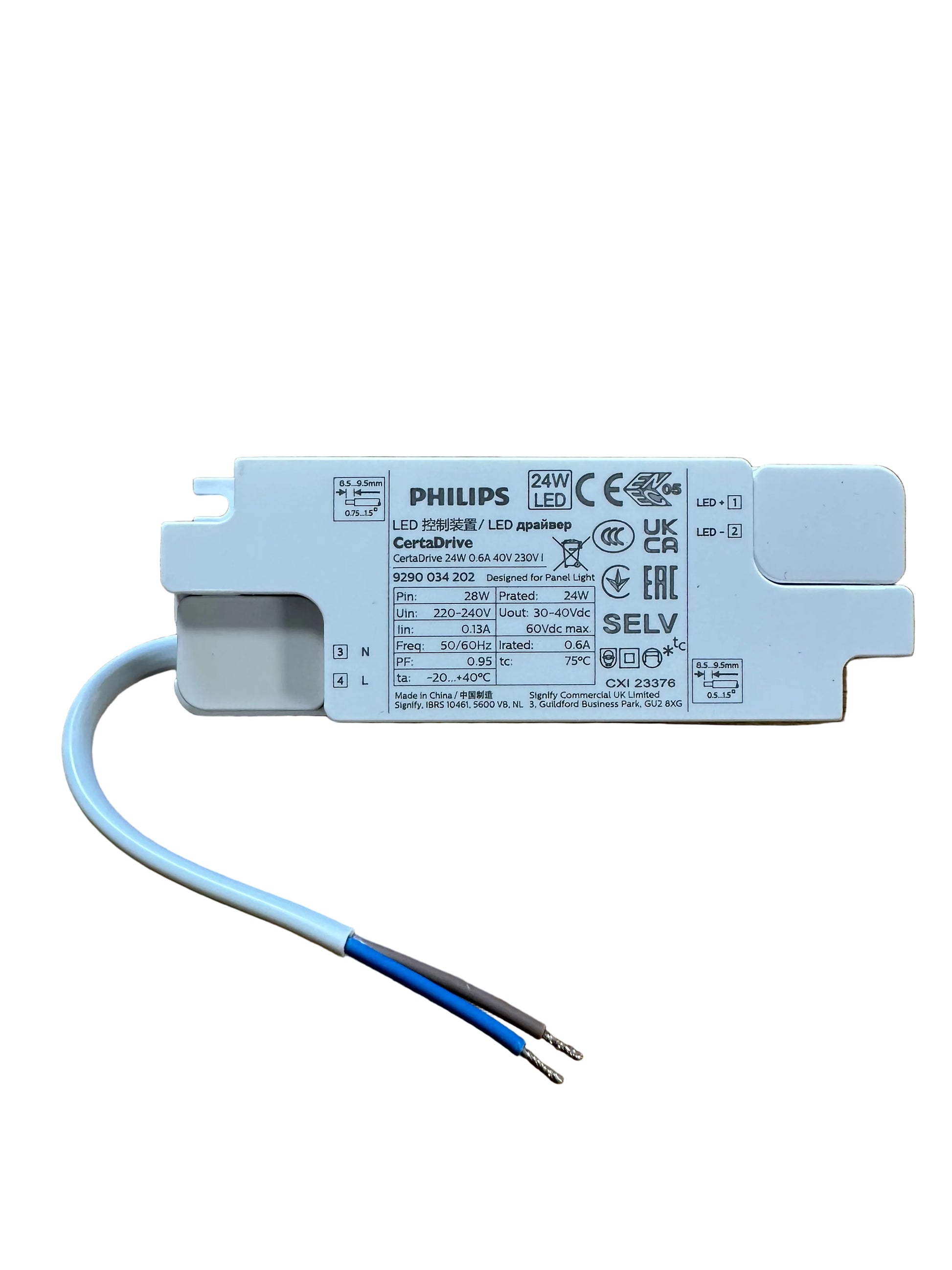 Philips CertaDrive 24W 0.6A 40V 230V I - 929003420280 - LED Driver - LED Retro