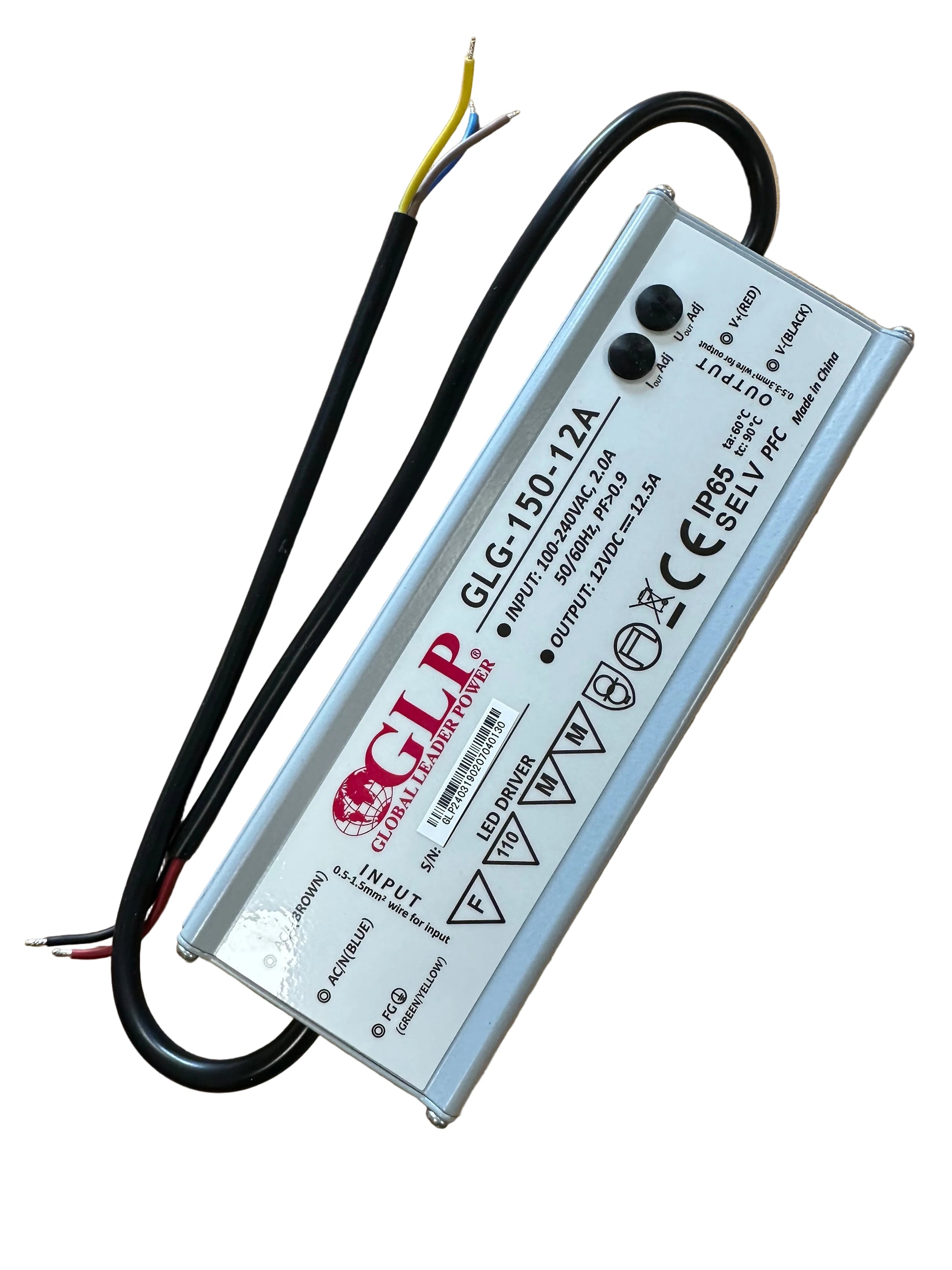 GLP GLG-150-12A 100W 9-12V 6.5-12.5A IP65 ADJ Output LED Driver - LED Retro