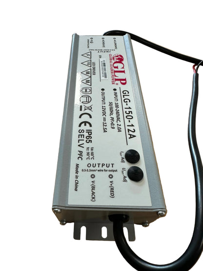 GLP GLG-150-12A 100W 9-12V 6.5-12.5A IP65 ADJ Output LED Driver - LED Retro