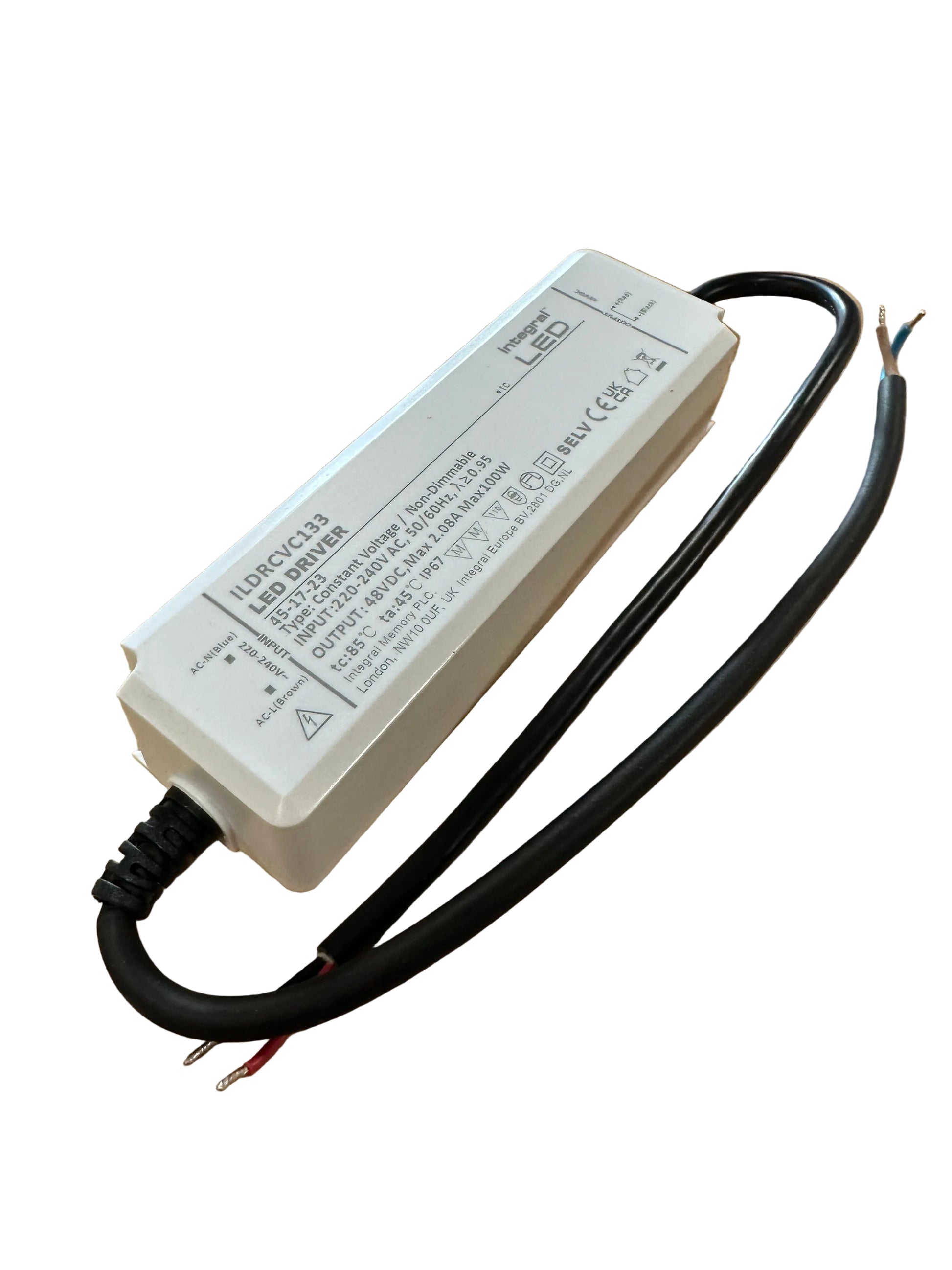 100W 48V DC IP67 Non Dimmable Constant Voltage LED Driver - LED Retro