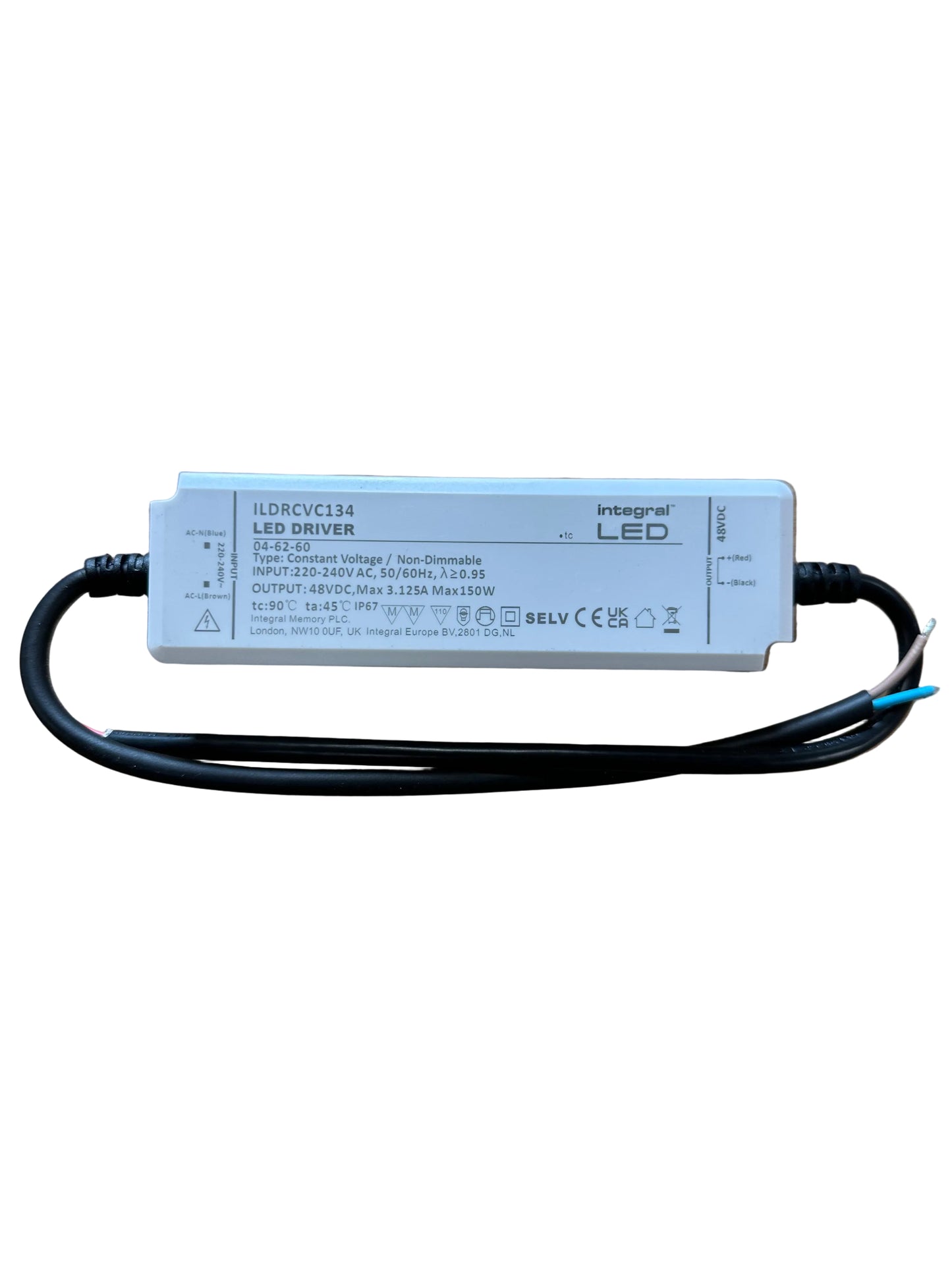 150W 48V DC IP67 Non Dimmable Constant Voltage LED Driver - LED Retro
