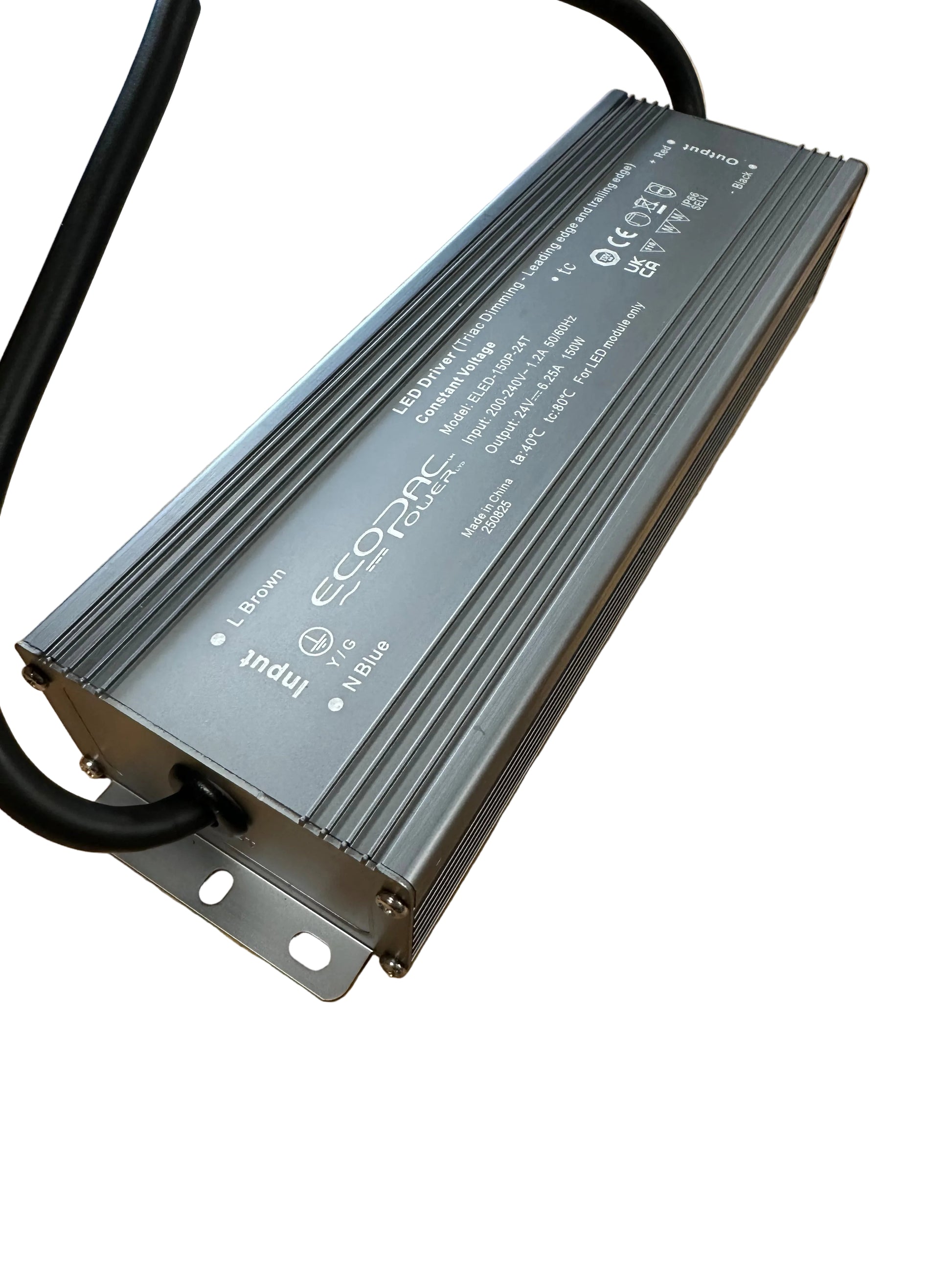 Ecopac ELED-150P-24T 150W 24V IP66 Triac Dimmable Driver - LED Retro