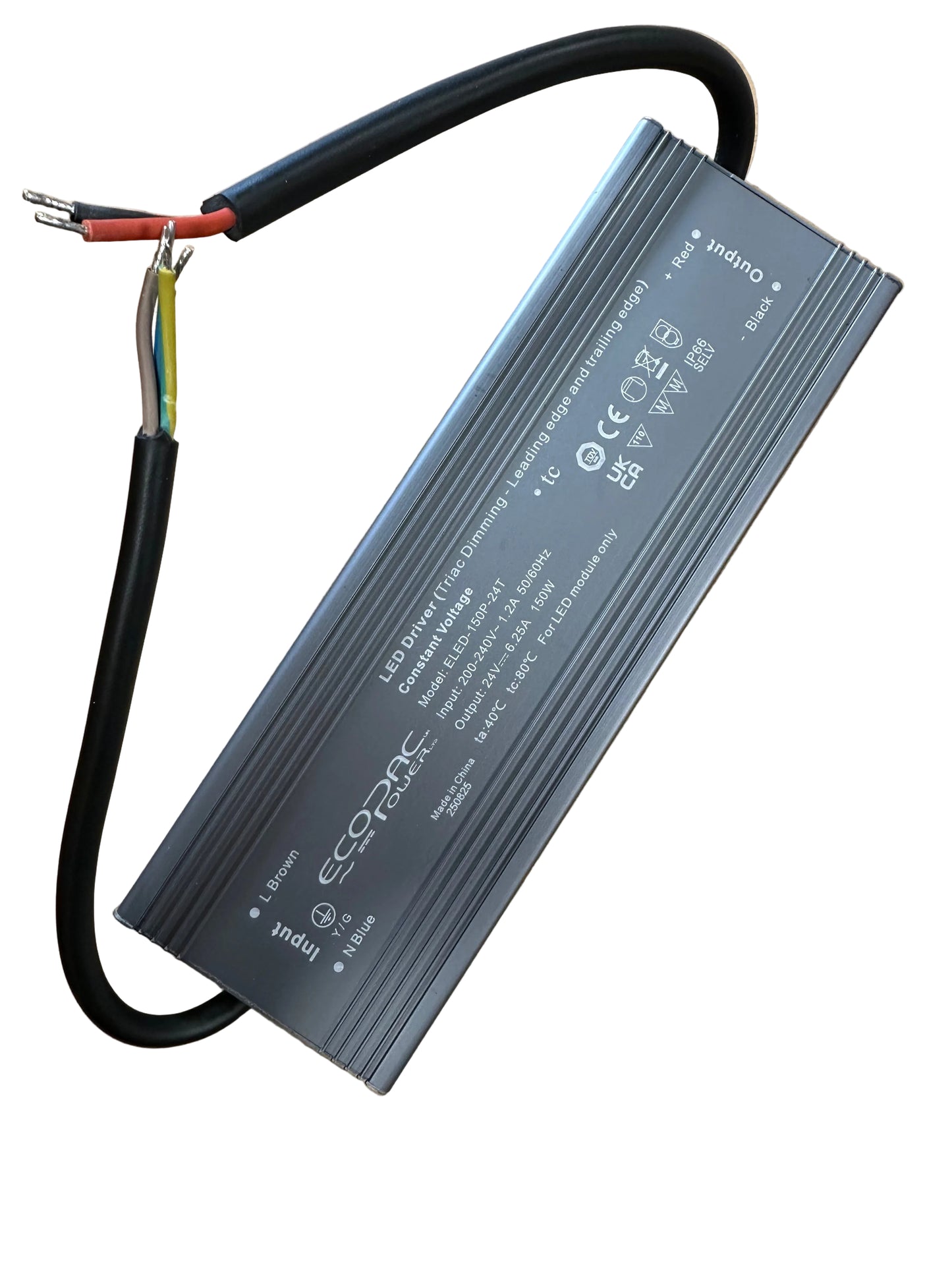 Ecopac ELED-150P-24T 150W 24V IP66 Triac Dimmable Driver - LED Retro