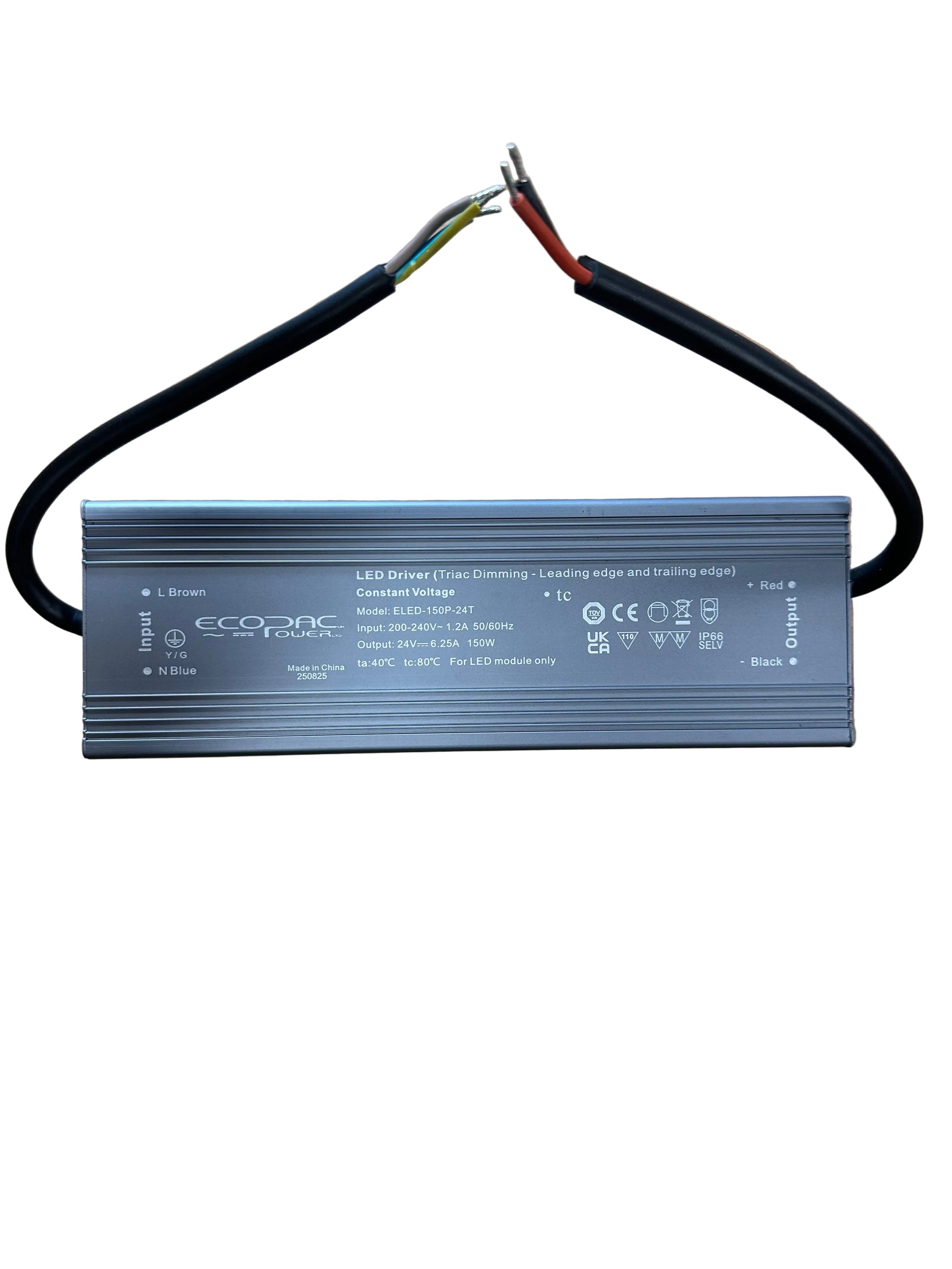 Ecopac ELED-150P-24T 150W 24V IP66 Triac Dimmable Driver - LED Retro