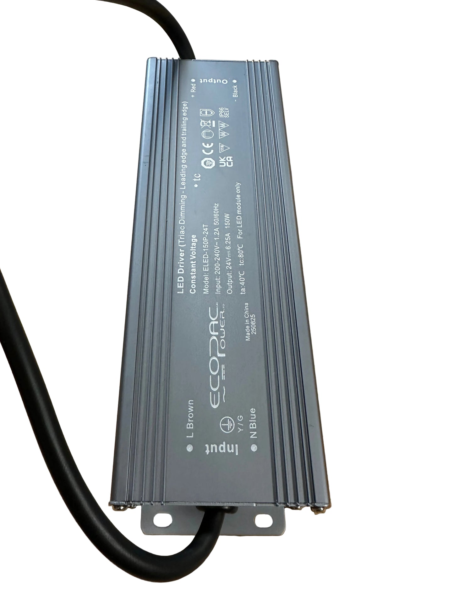 Ecopac ELED-150P-24T 150W 24V IP66 Triac Dimmable Driver - LED Retro