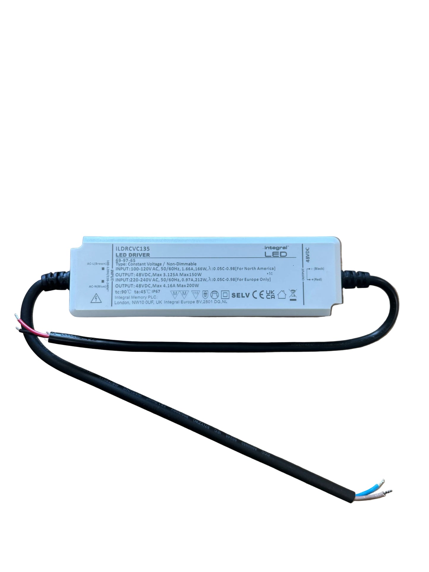 200W 48V DC IP67 Non Dimmable Constant Voltage LED Driver - LED Retro