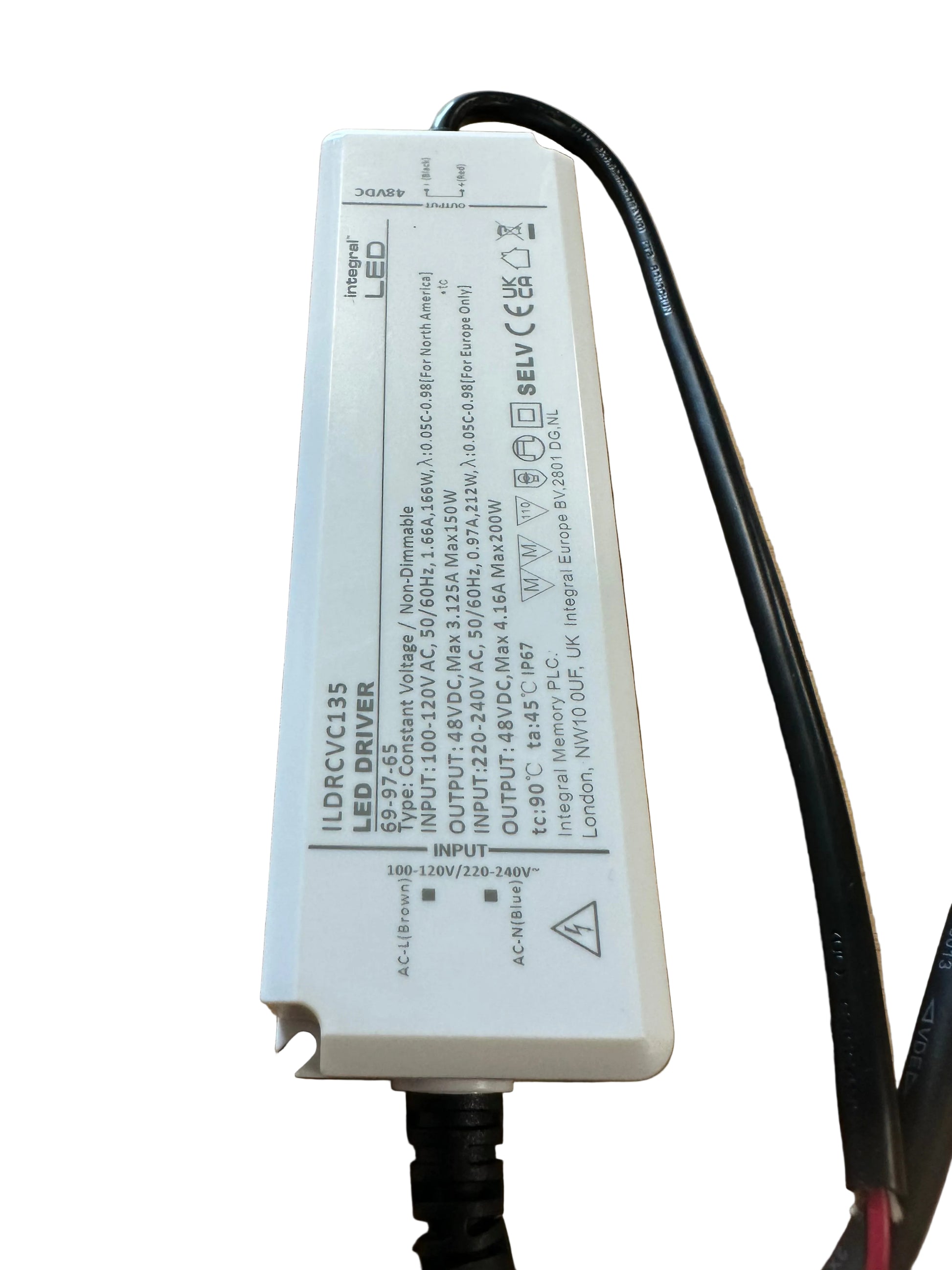 200W 48V DC IP67 Non Dimmable Constant Voltage LED Driver - LED Retro