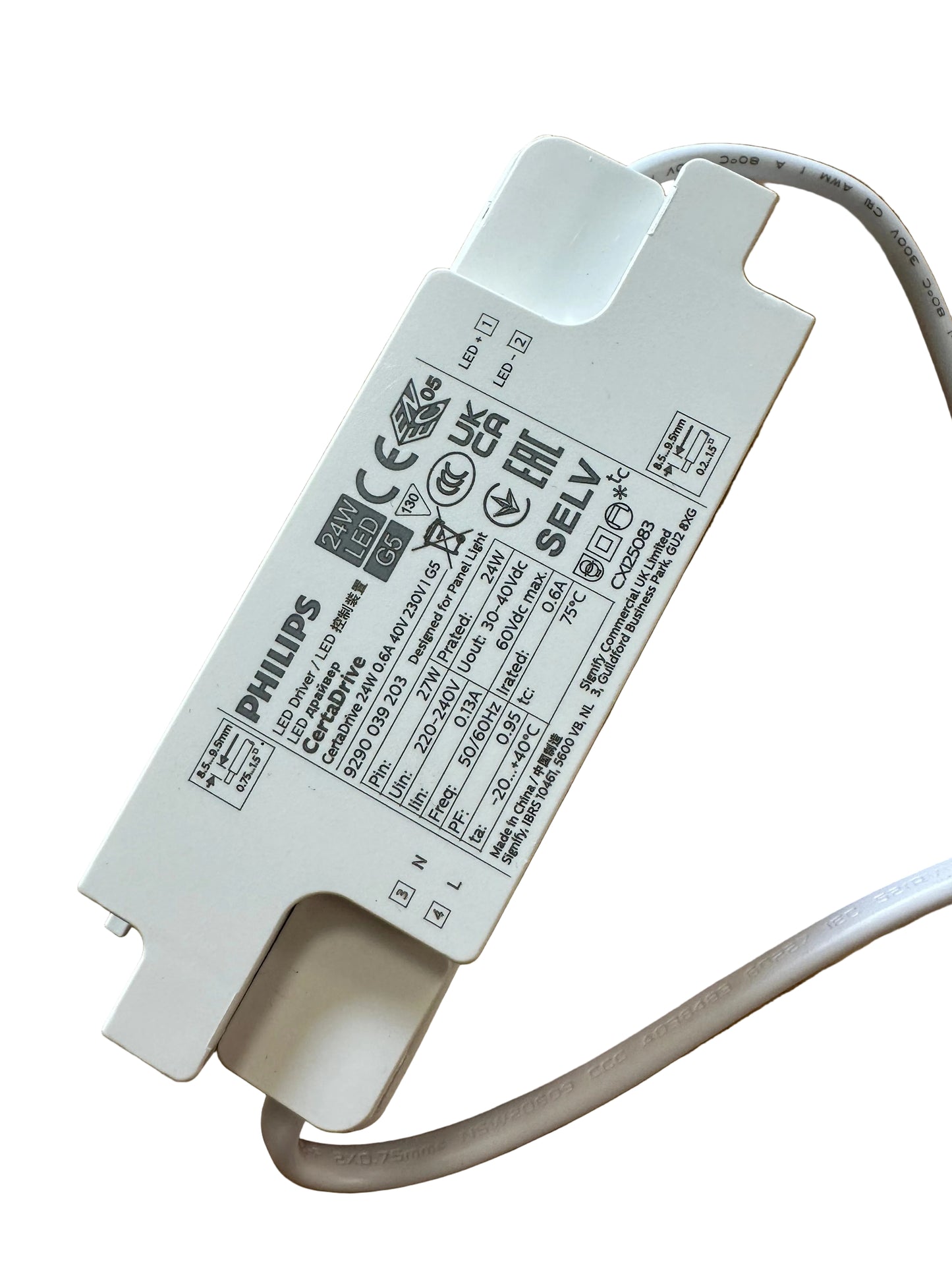Philips CertaDrive 24W 0.6A 40V 230V I - 9290039203- LED Driver - LED Retro