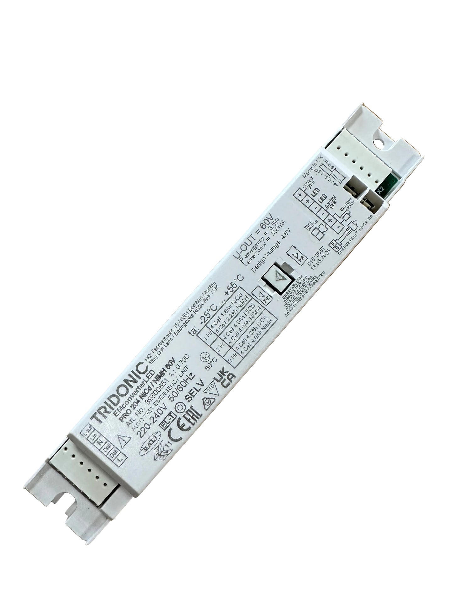 Tridonic 89800651 EMconverterLED PRO 204 NiCd/NiMH 50V - LED Retro