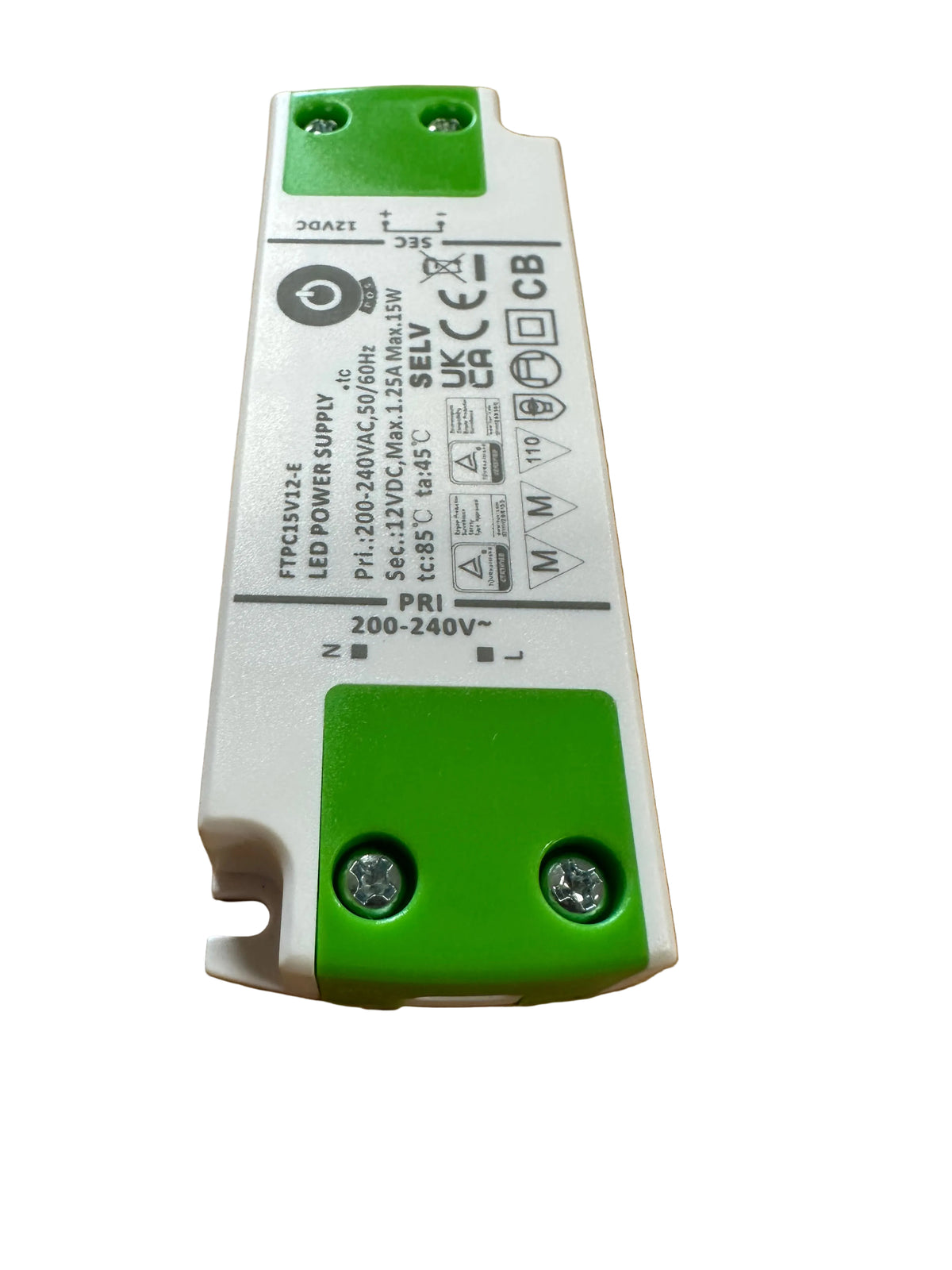 POS Power FTPC15V12-E 15W 12V 1.25A CV LED Power Supply - LED Retro
