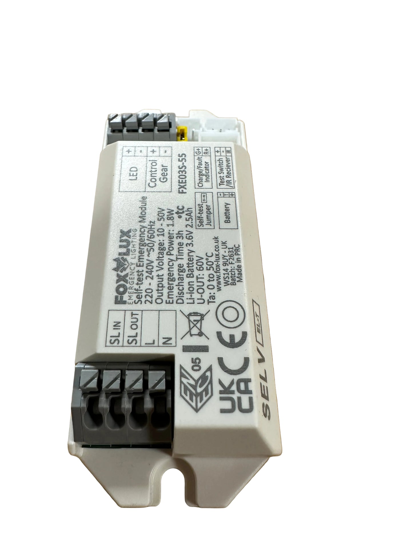 FOXLUX FXE03-55-KIT Micro Conversion Module - Battery - LED Indicator - Self Test - 10-50V - LED Retro
