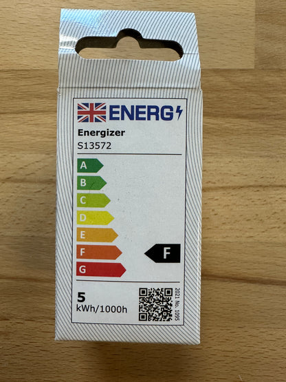 S13572 Energizer 5.2W LED GOLF BALL 470LM Opal ES (E27) Daylight Bulb - LED Retro
