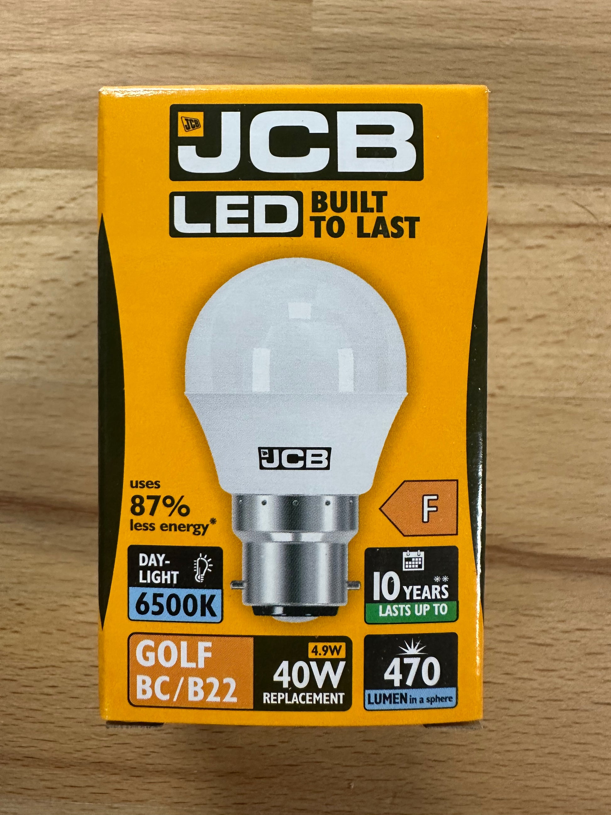 S10970 JCB 6W LED GOLF BALL 520LM OPAL BC (B22) Daylight - Pack of 1 - LED Retro