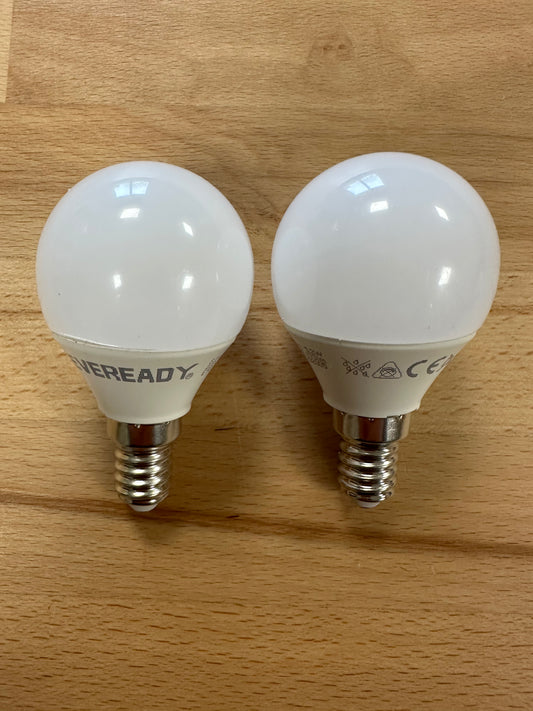 Eveready LED Golf Ball 5.2W 470LM Opal E14 (SES) 6500K (Daylight) - Pack of 2 - LED Retro