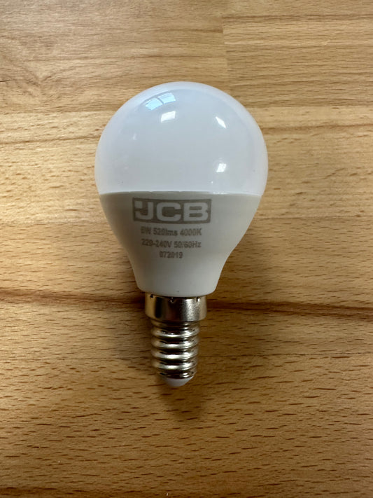 S12501 JCB 6W LED GOLF BALL 520LM OPAL SES (E14) Cool White- Pack of 1 - LED Spares