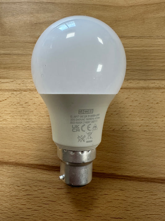 S13569 JCB 6W LED GLS 520LM OPAL BC (B22) Daylight - Pack of 1 - LED Retro
