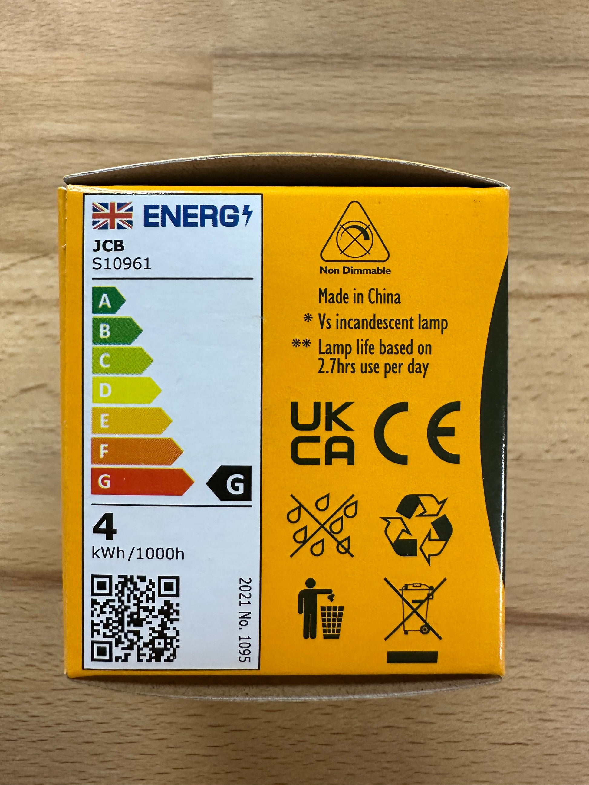 S10961 JCB 3W LED GU10 235LM Warm White - Pack of 1 - LED Retro