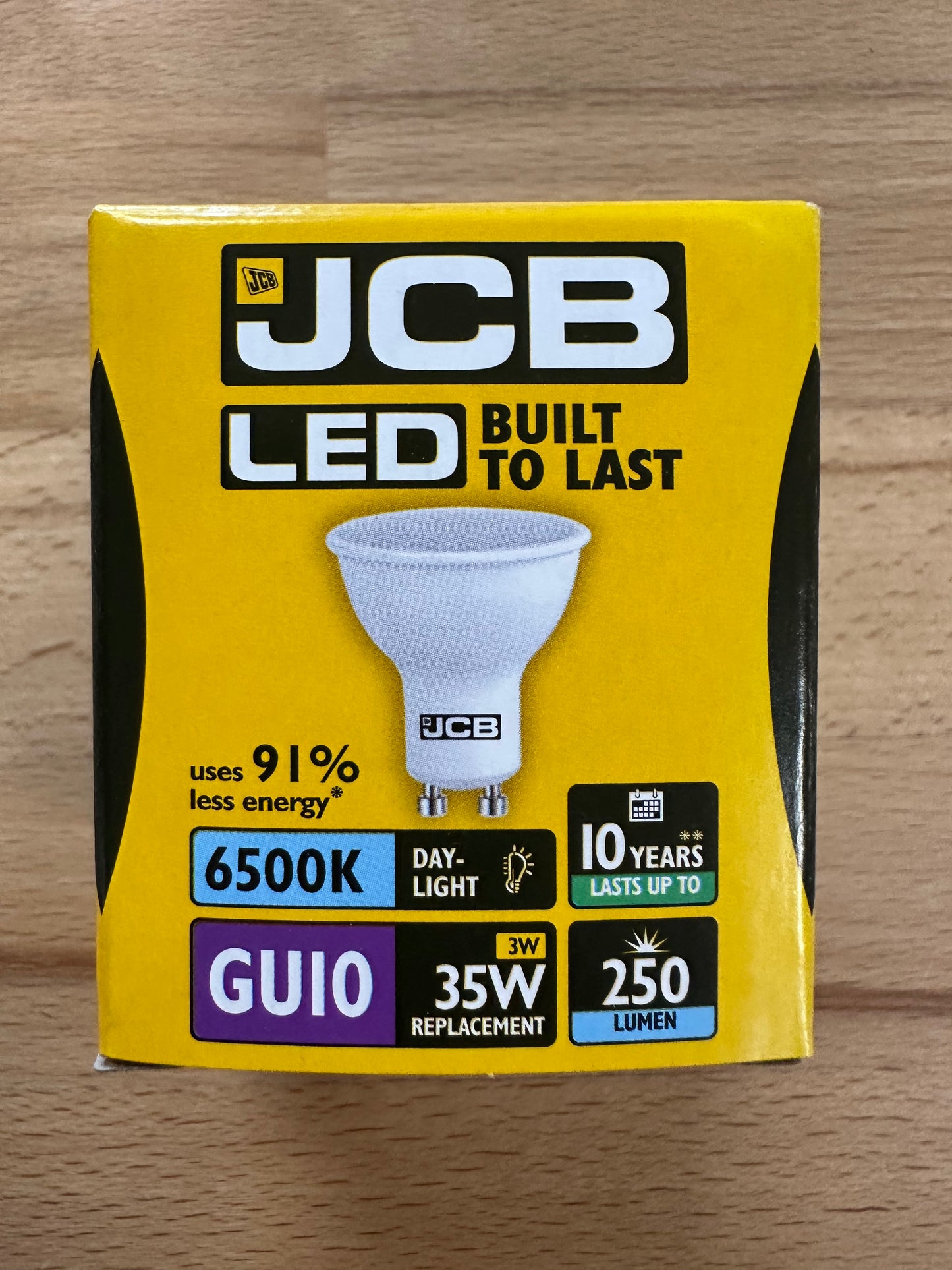 S10962 JCB 3W LED GU10 250LM Daylight - Pack of 1 - LED Retro