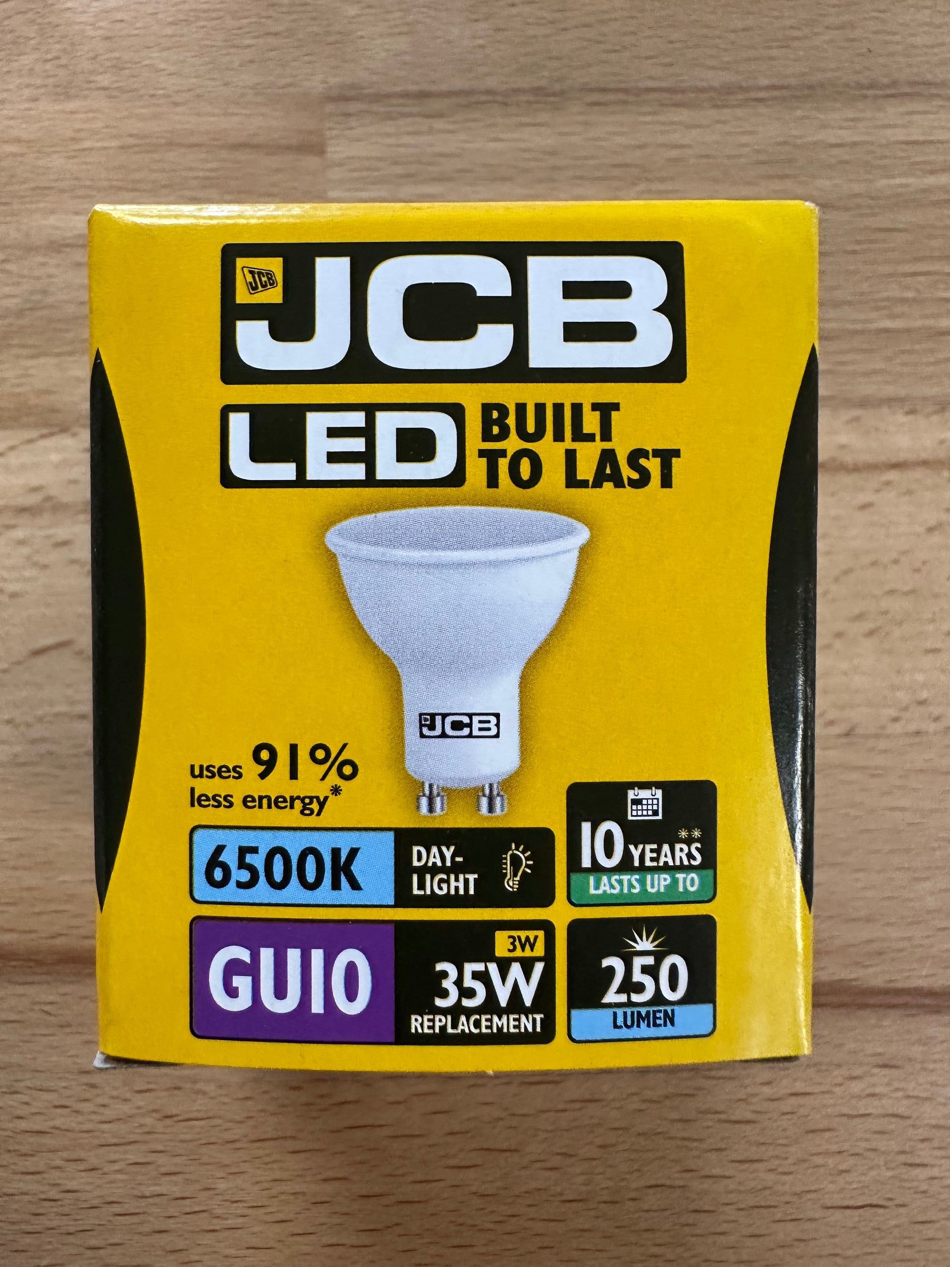 S10962 JCB 3W LED GU10 250LM Daylight - Pack of 1 - LED Retro