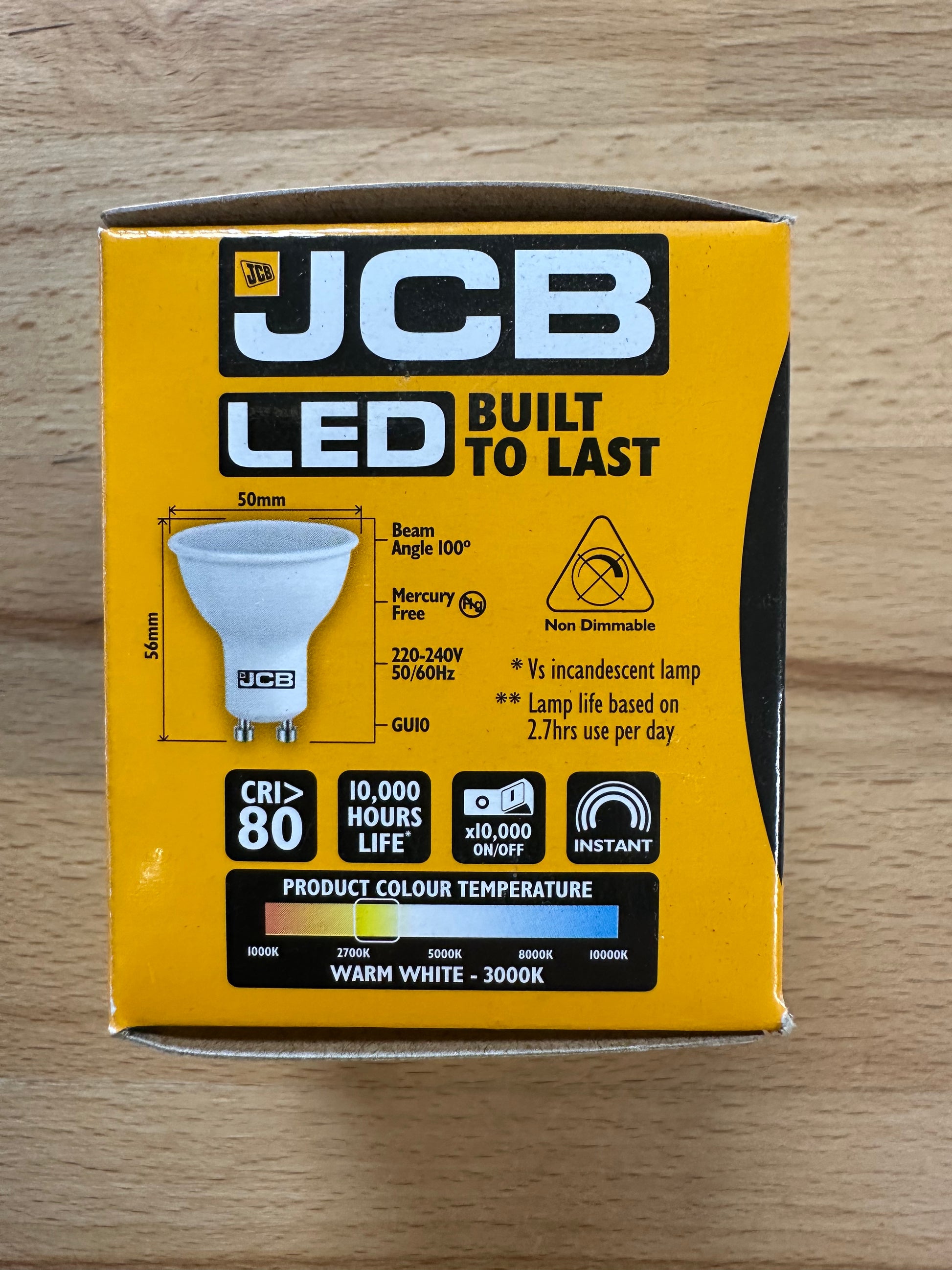 S10963 JCB 5W LED GU10 350LM Warm White - LED Retro