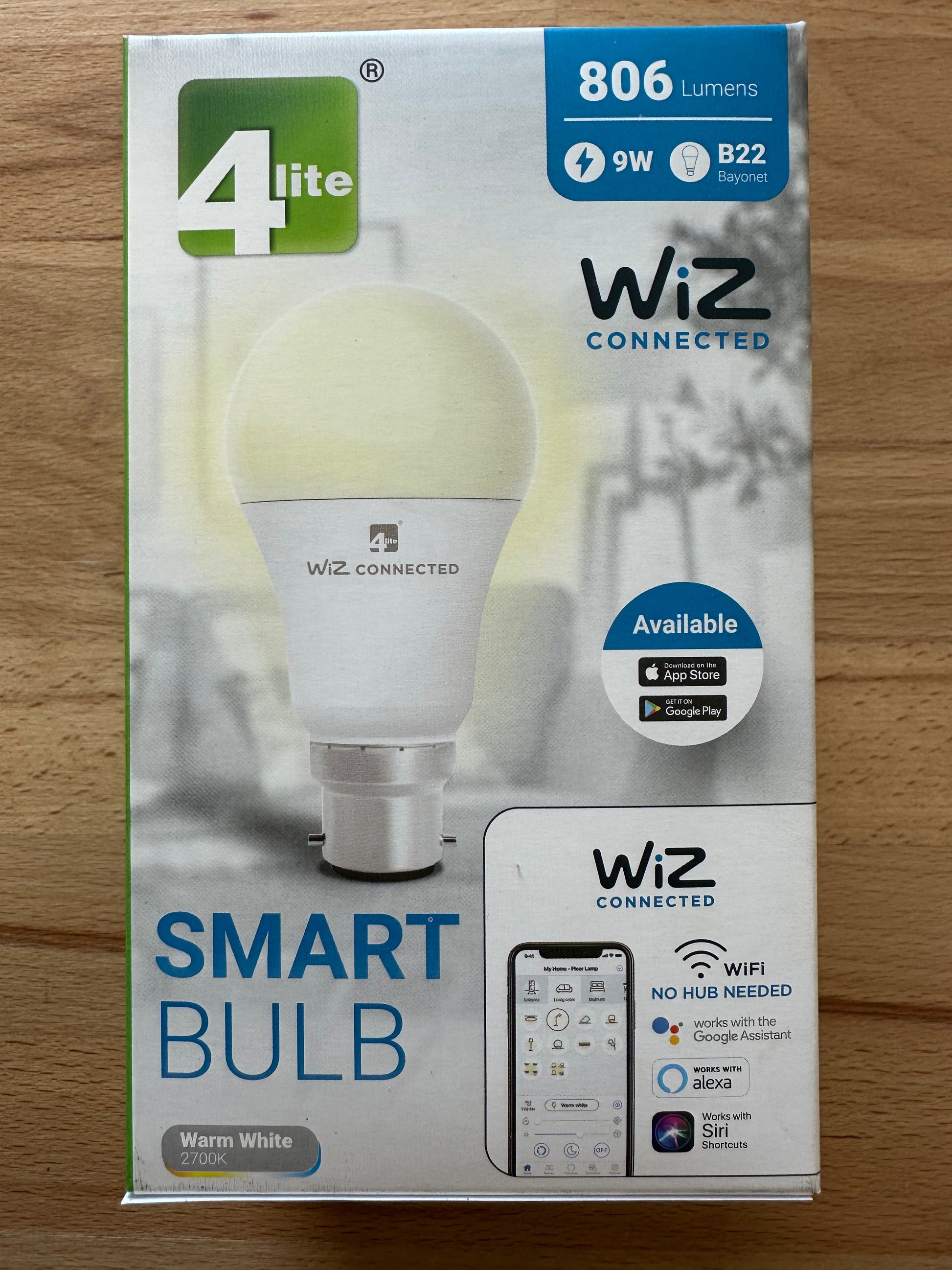 4Lite WiZ Connected Smart LED WiFi Bulb GLS Warm White - BC (B22) - 4L1-8001 - LED Retro
