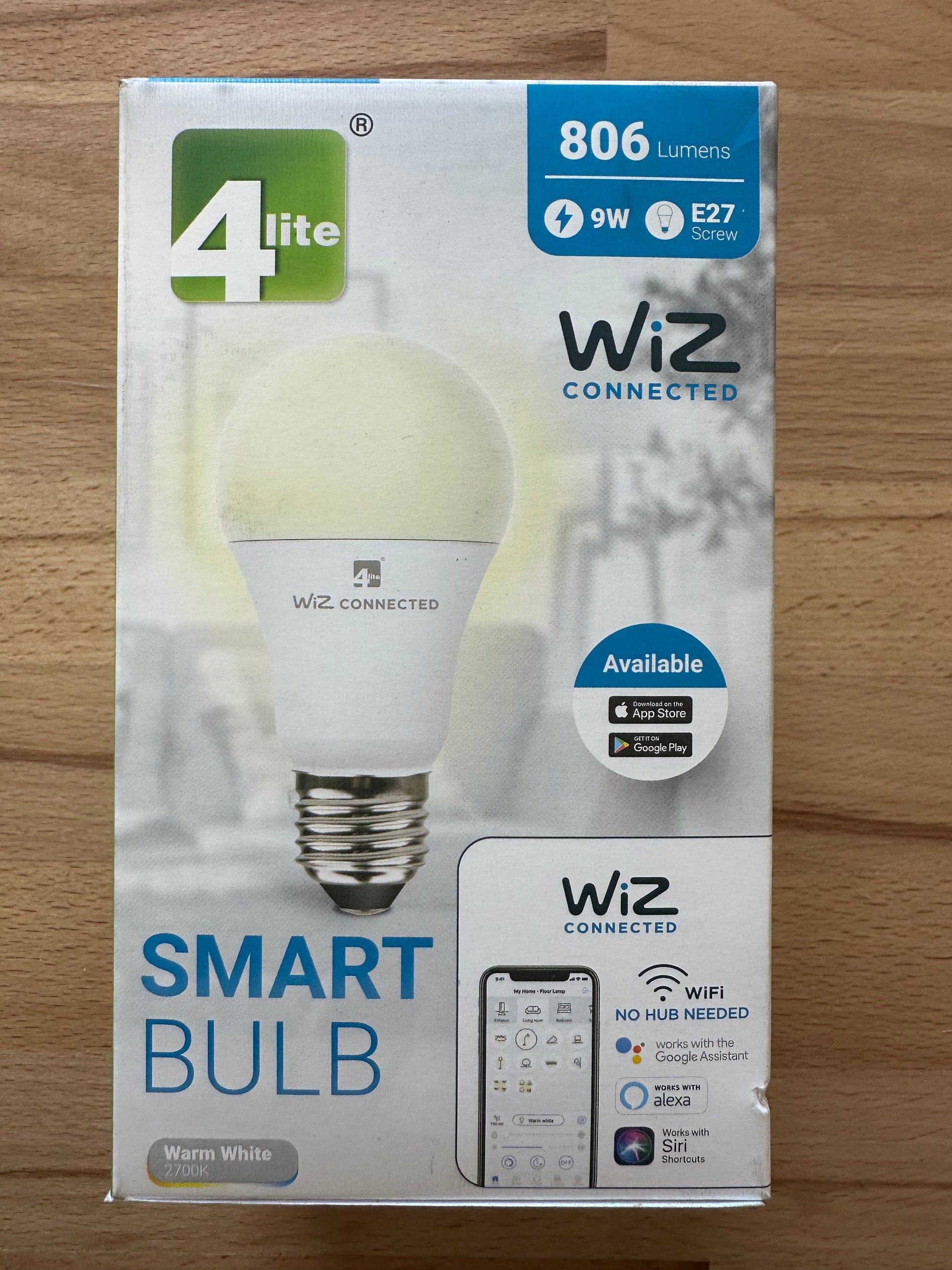 4Lite WiZ Connected Smart LED WiFi Bulb GLS Warm White - ES (E27) - 4L1-8000 - LED Retro