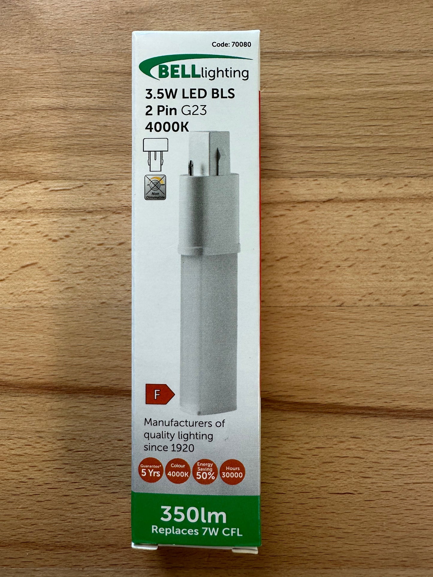 Bell LED 3.5W Thermoplastic BLS 2 Pin Bypass - G23 - 4000K - 70080 - LED Spares
