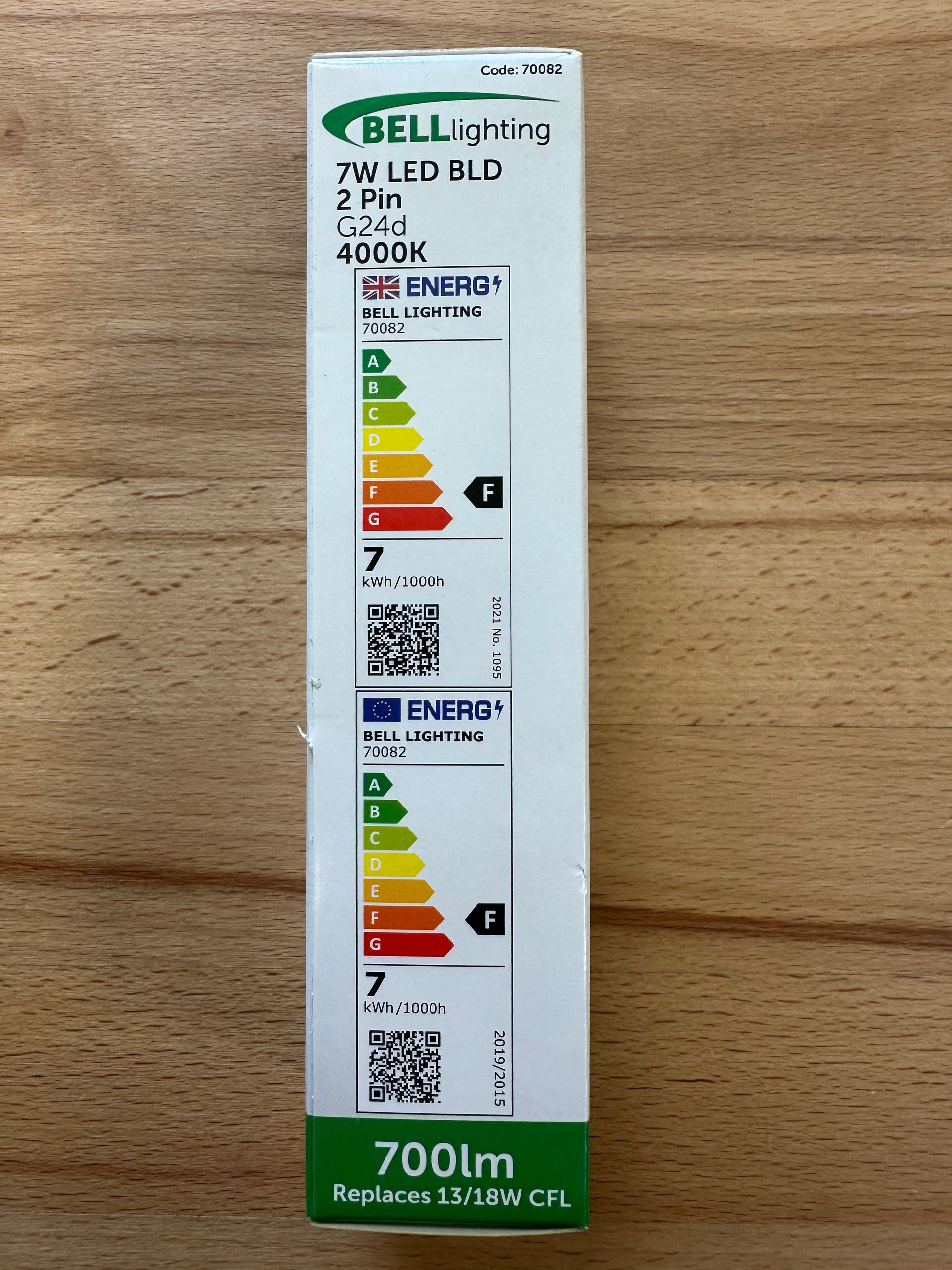 Bell LED 7W Thermoplastic BLD 2/4 Pin Bypass - 4000K - 70082 - LED Spares