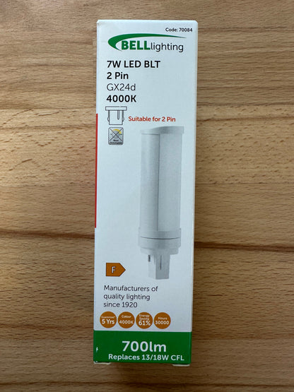Bell LED 7W Thermoplastic BLD 2/4 Pin Bypass - 4000K - 70084 - LED Spares