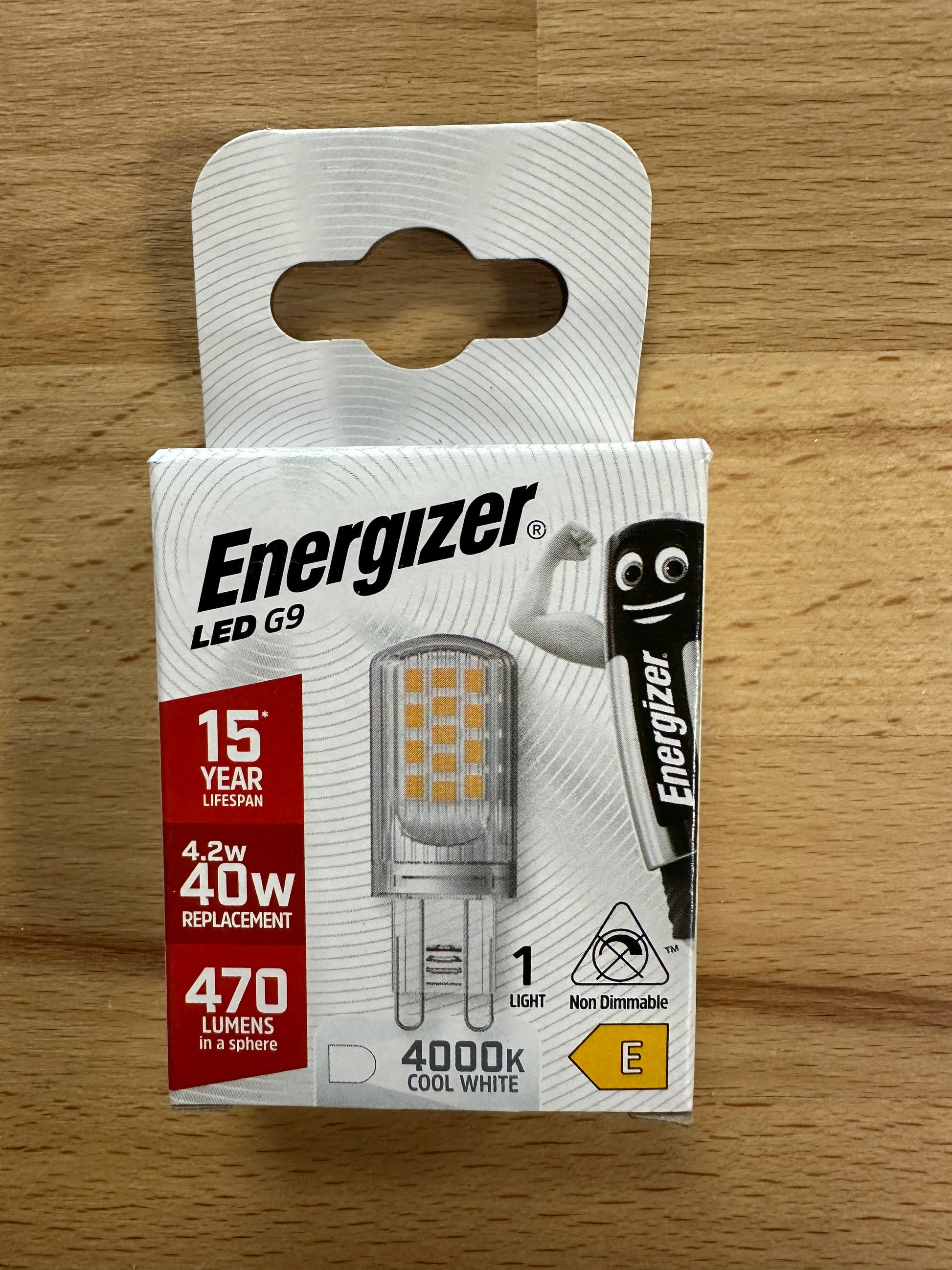 Energizer G9 LED 470lm 4.2W 4000K (Cool White) - S18751 - LED Retro