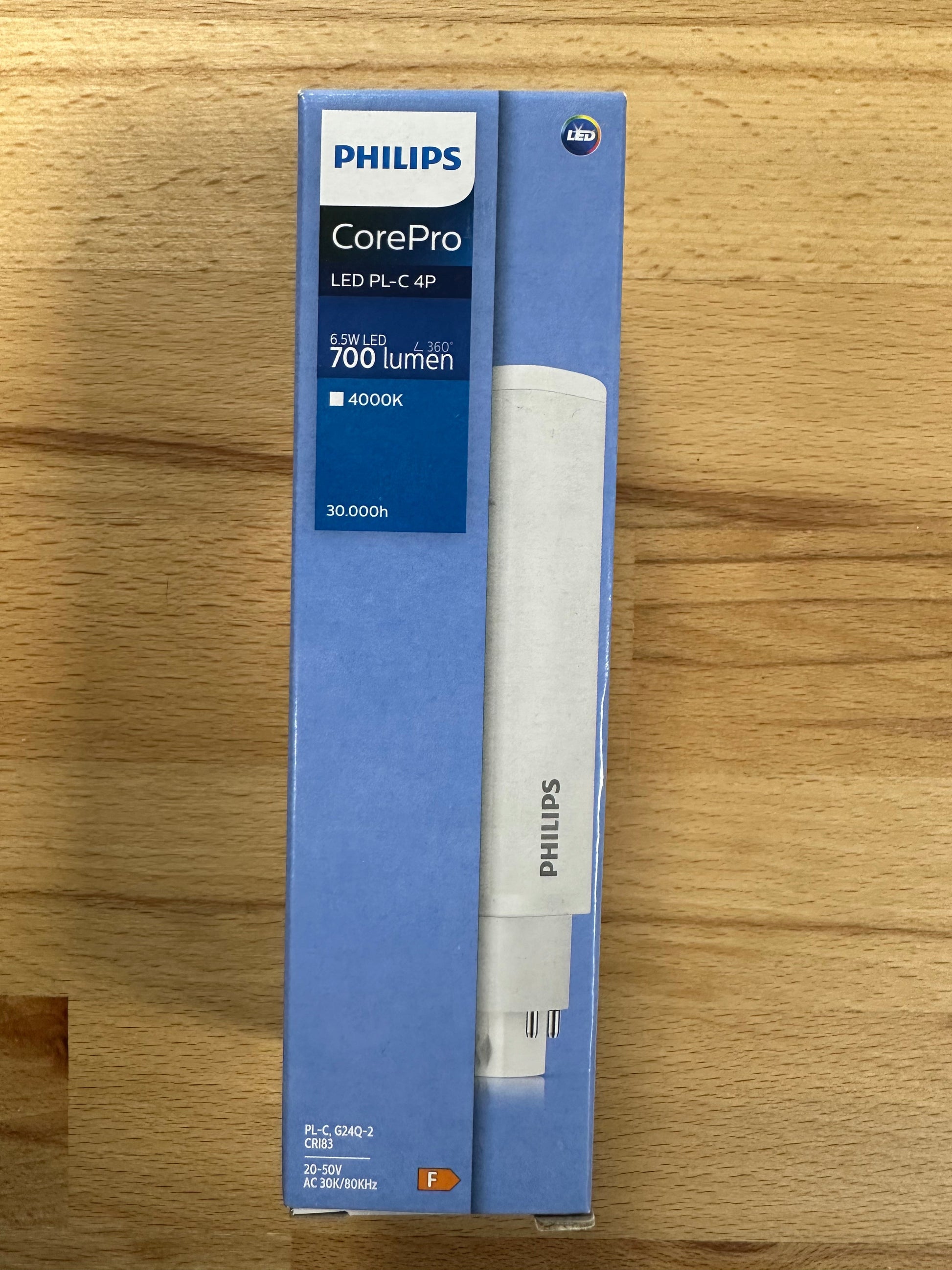 Philips CorePro LED PLC 6.5W (18W) 4 Pin Cool White G24q-2 54121000 - LED Spares
