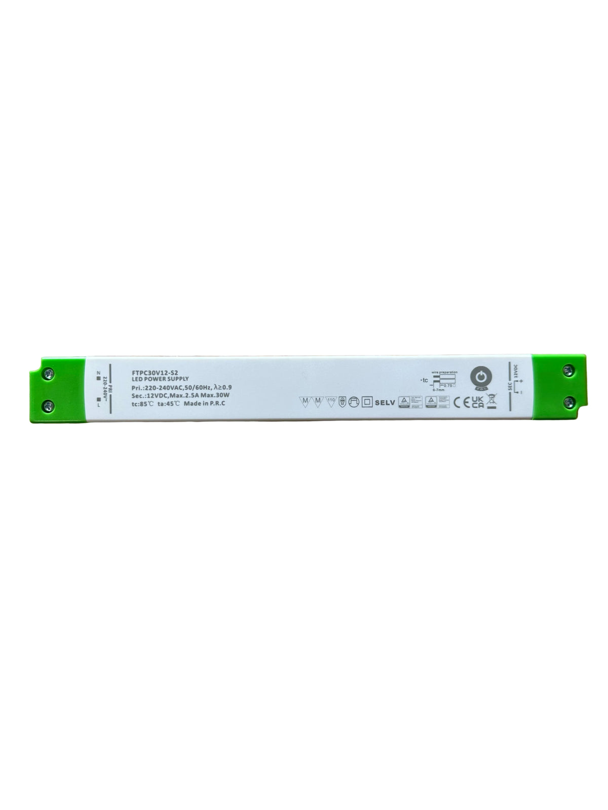 POS Power FTPC30V12-S2 30W 12V.2.5A Slimline LED Power Supply - LED Retro