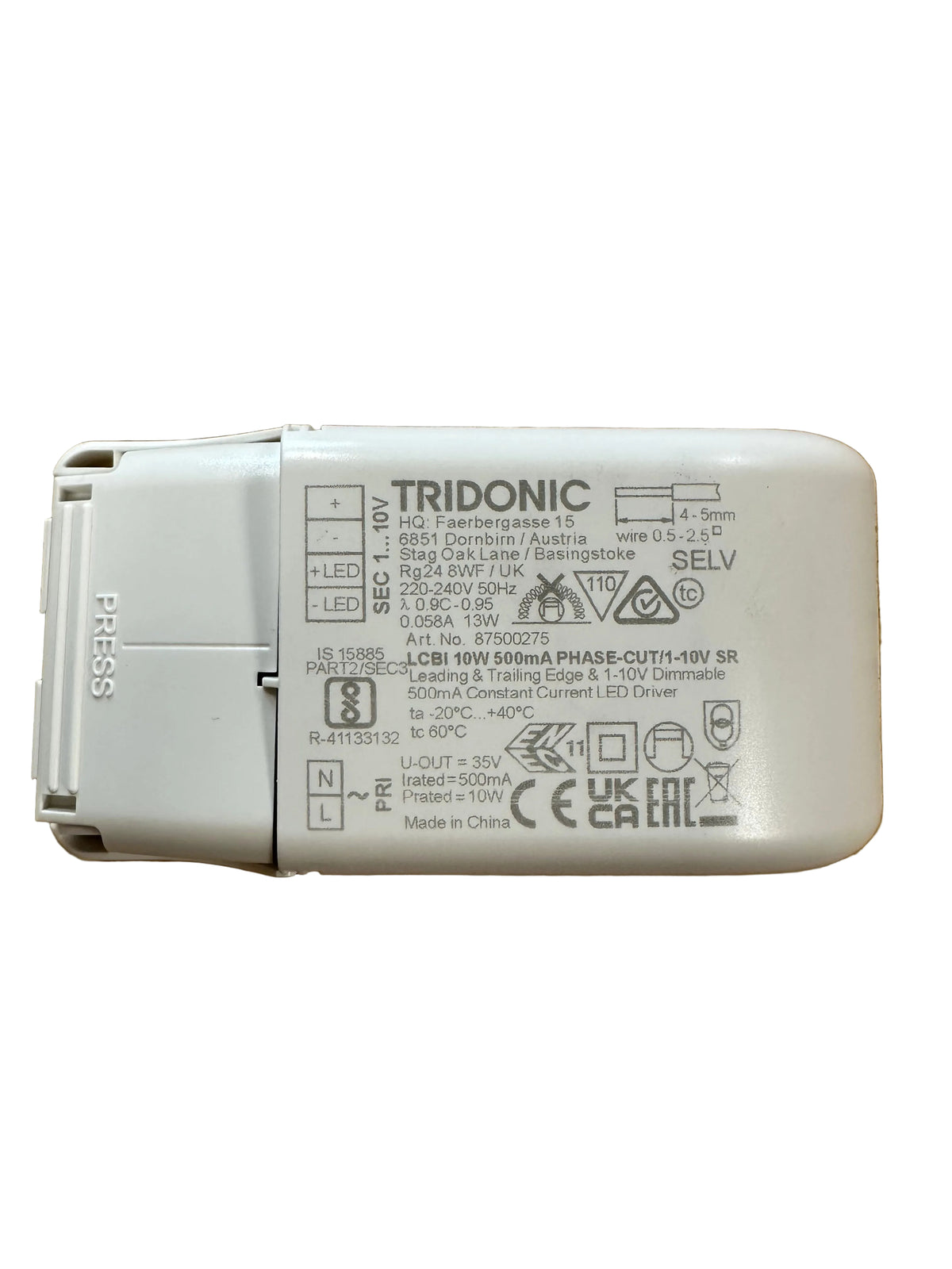 Tridonic  87500275 ﻿LCBI 10W 500mA PHASE-CUT/1-10V SR - LED Retro